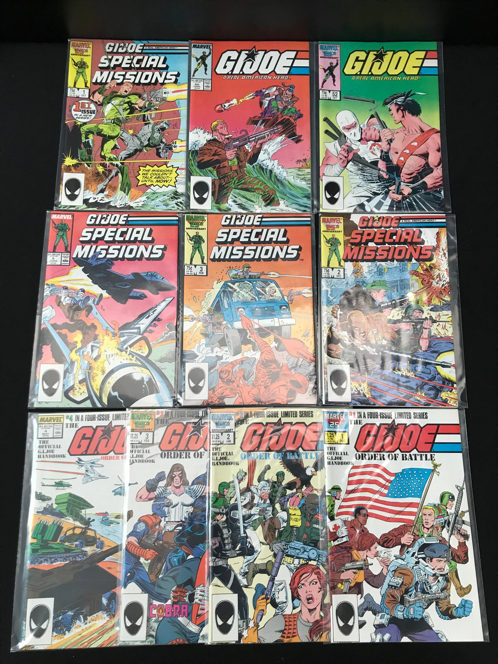 LOT OF 10 G.I JOE COMICS - MARVEL COMICS (1 of 1)
