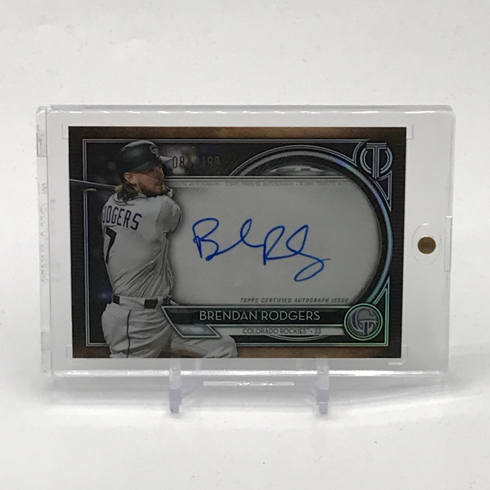 2020 TOPPS TRIBUTE BASEBALL BRENDAN RODGERS SIGNED TRADING CARD 084/199 (1 of 2)