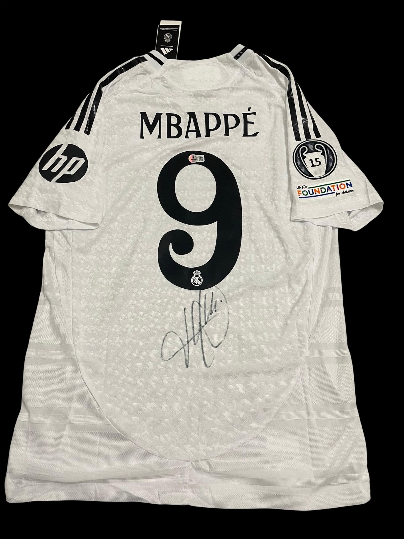 KYLIAN MBAPPE SIGNED REAL MADRID SOCCER JERSEY - BECKETT COA: Prices are in Canadian dollars