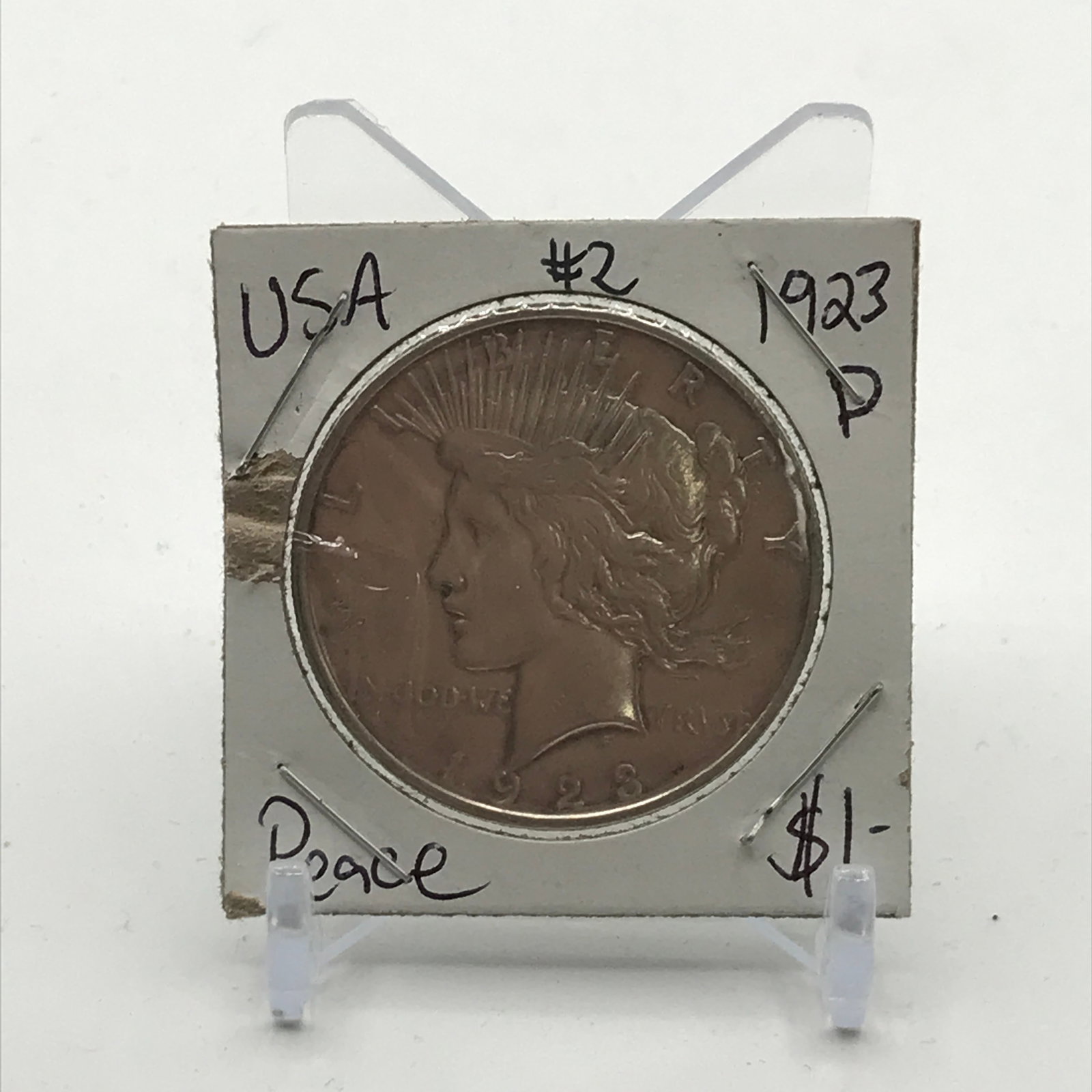 PEACE SILVER DOLLAR - MINTED IN 1923 IN PHILADELPHIA: Prices are in Canadian dollars