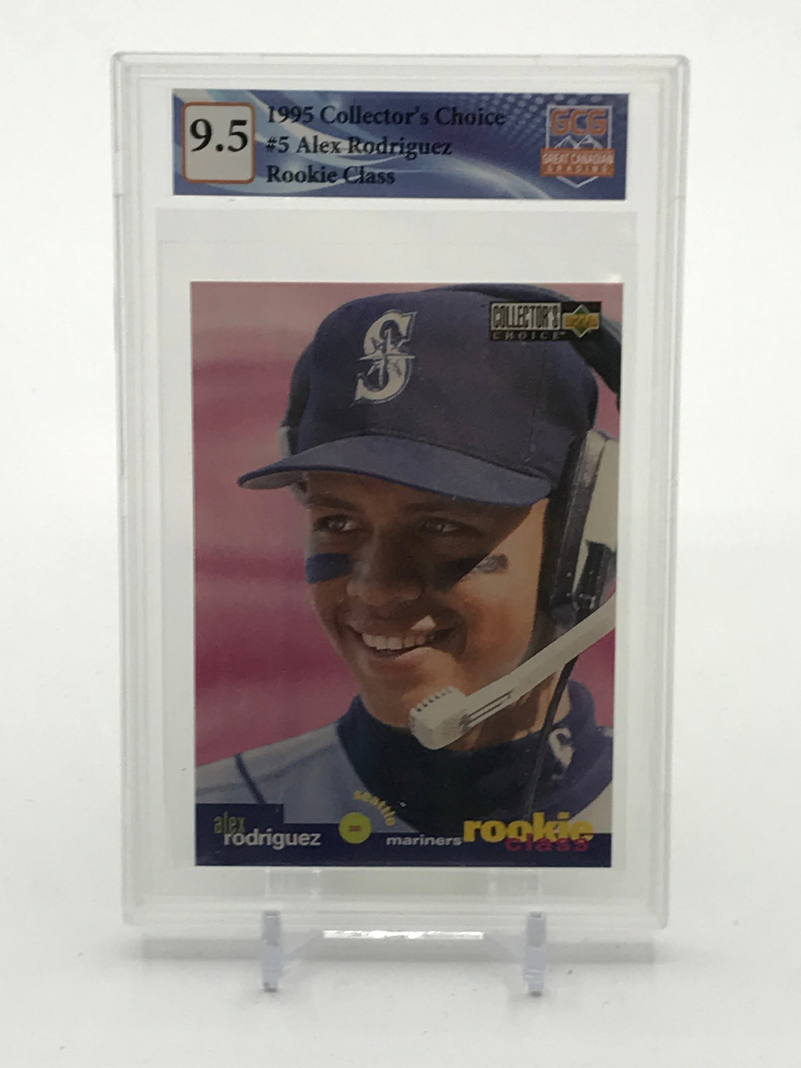 1995 COLLECTOR'S CHOICE #5 ALEX RODRIGUEZ ROOKIE CLASS - GCG GRADE 9.5: Prices are in Canadian dollars