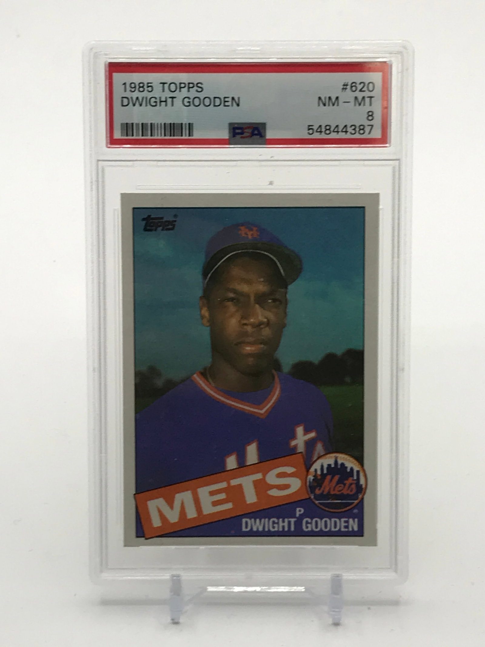 1985 TOPPS DWIGHT GOODEN TRADING CARD - PSA GRADE 8: Prices are in Canadian dollars