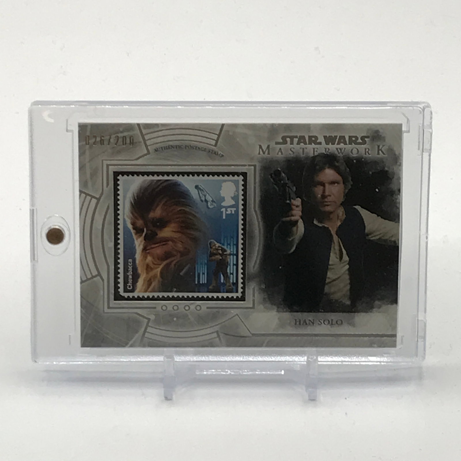 STAR WARS MASTERWORKS STAMP RELIC OF CHEWBACCA TRADING CARD 026/200: Prices are in Canadian dollars
