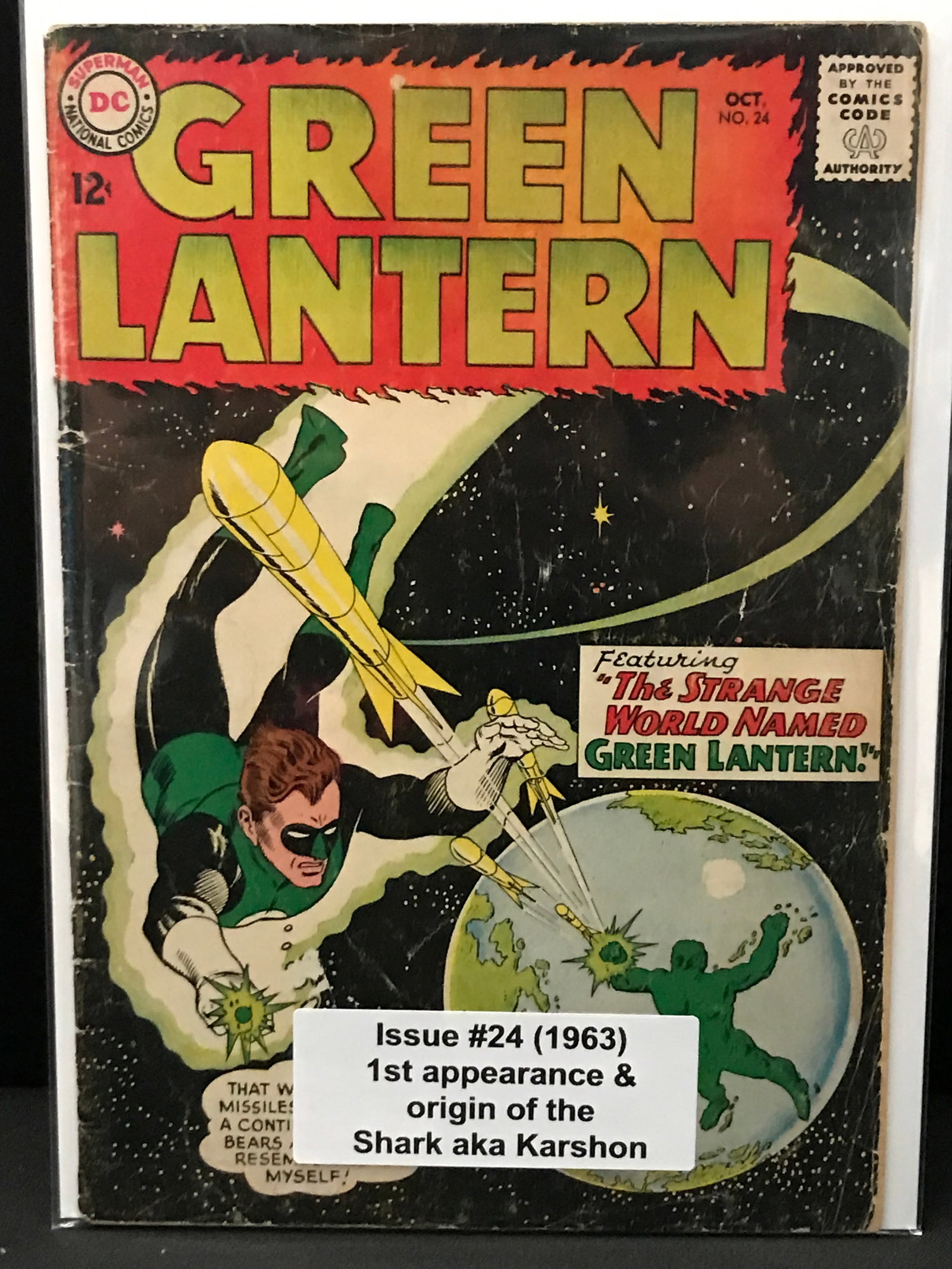 THE GREEN LANTERN #24 (1963) 1ST APP & ORIGIN OF SHARK AKA KARSHON - DC COMICS (1 of 1)