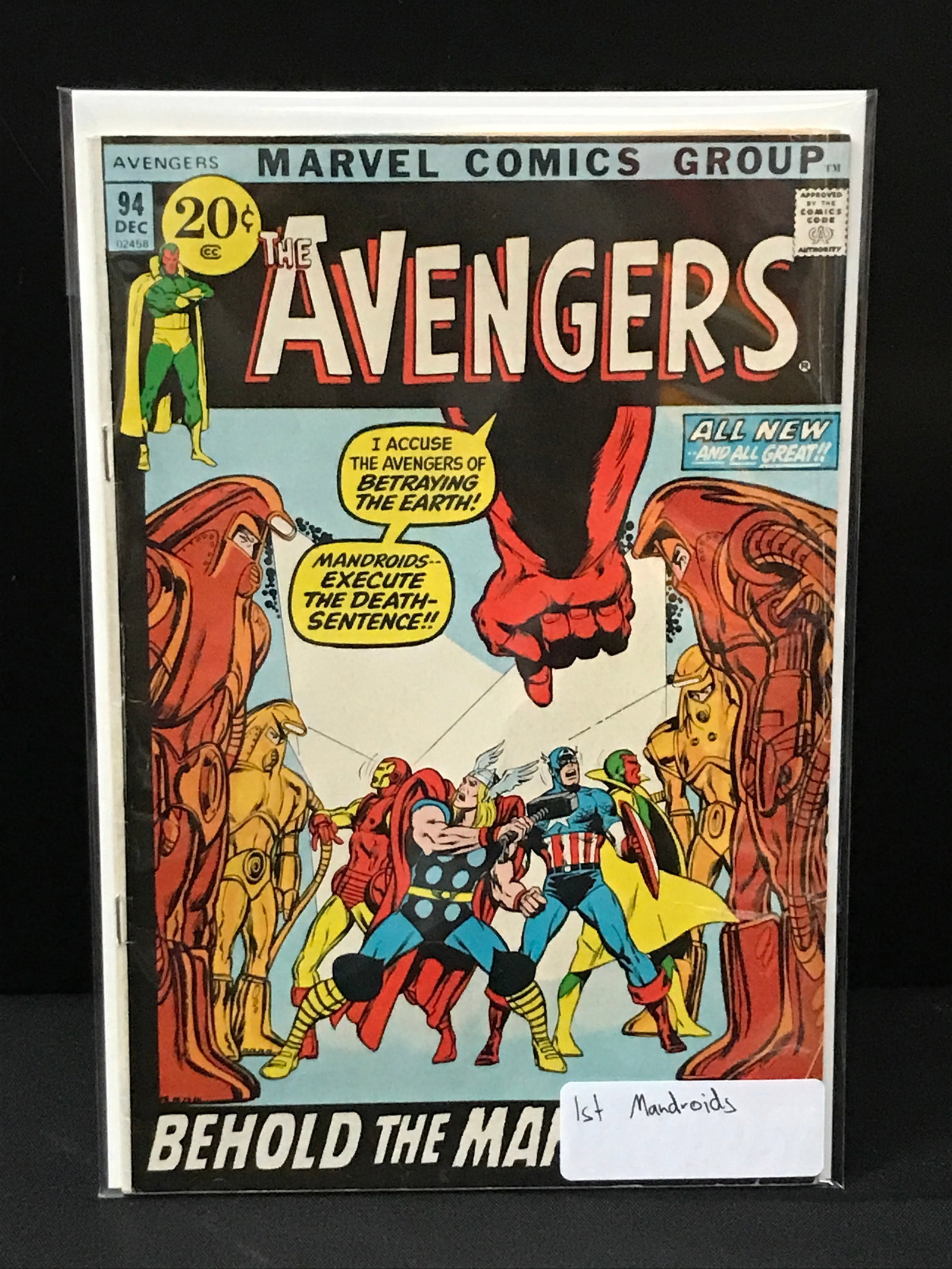 THE AVENGERS #94 1ST MANDROIDS - MARVEL COMICS: Prices are in Canadian dollars