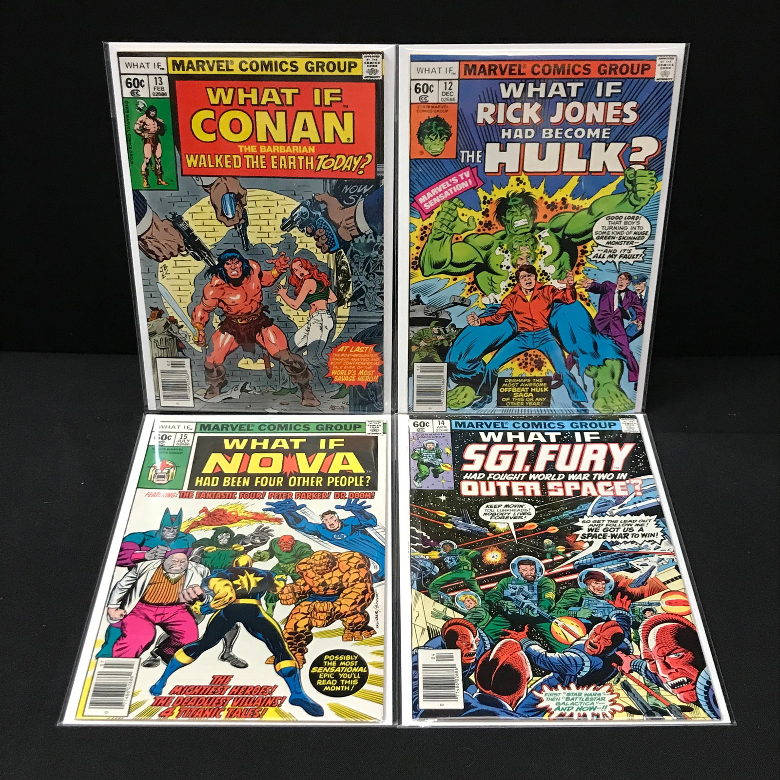 LOT OF 4 WHAT IF COMICS #12 - #15 - MARVEL COMICS: Prices are in Canadian dollars