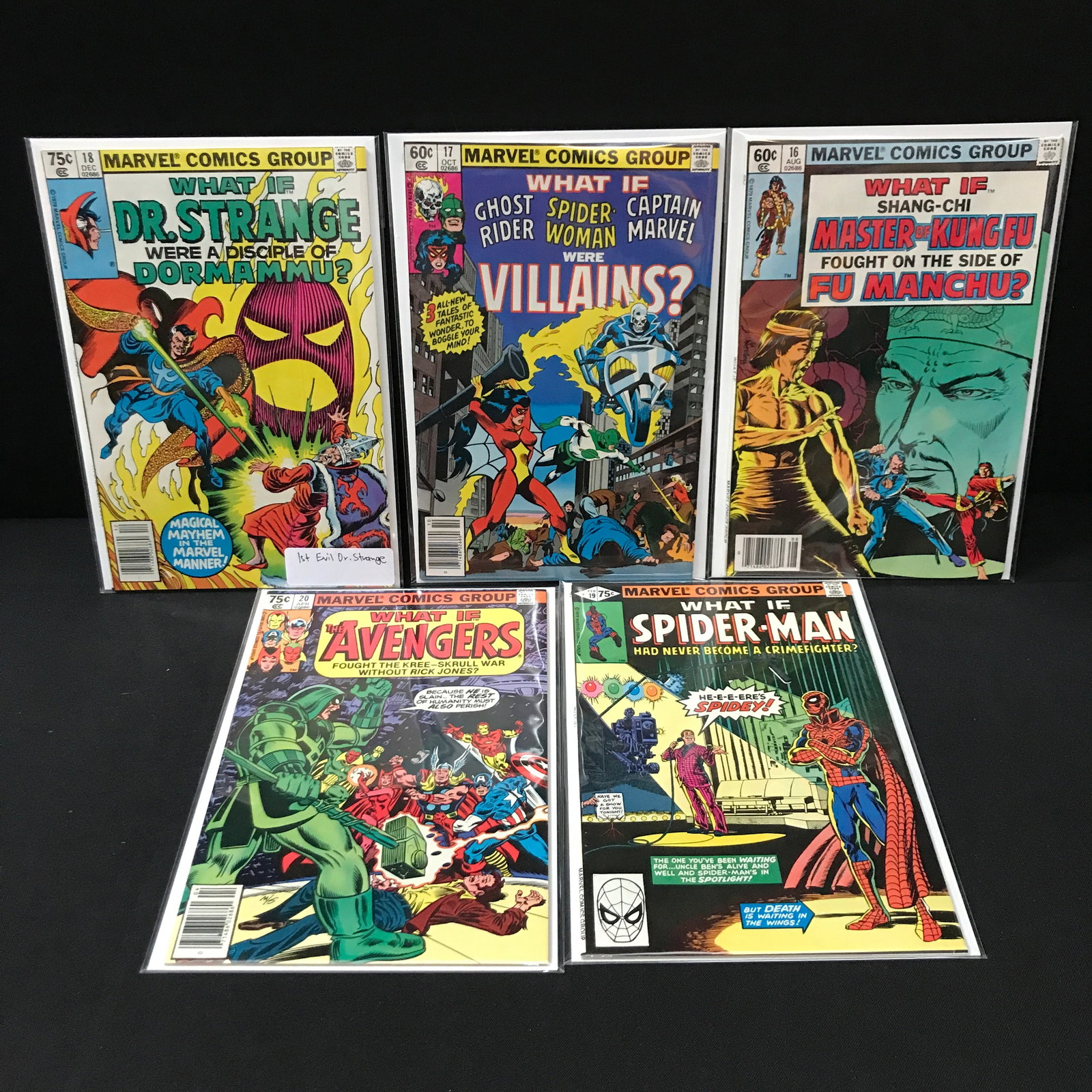 LOT OF 5 WHAT IF COMICS #16 - #20 - MARVEL COMICS: Prices are in Canadian dollars