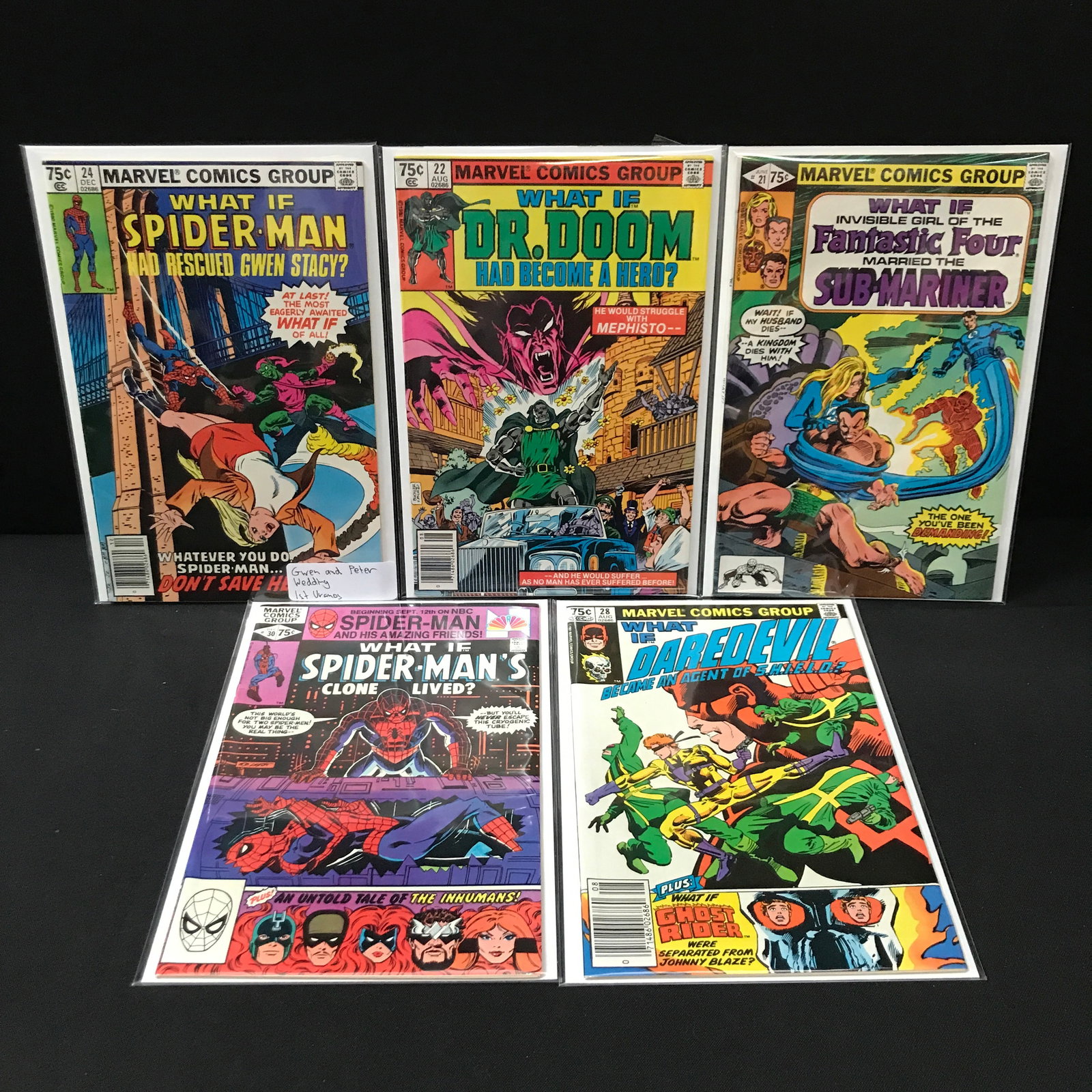 LOT OF 5 WHAT IF COMICS - MARVEL COMICS: Prices are in Canadian dollars