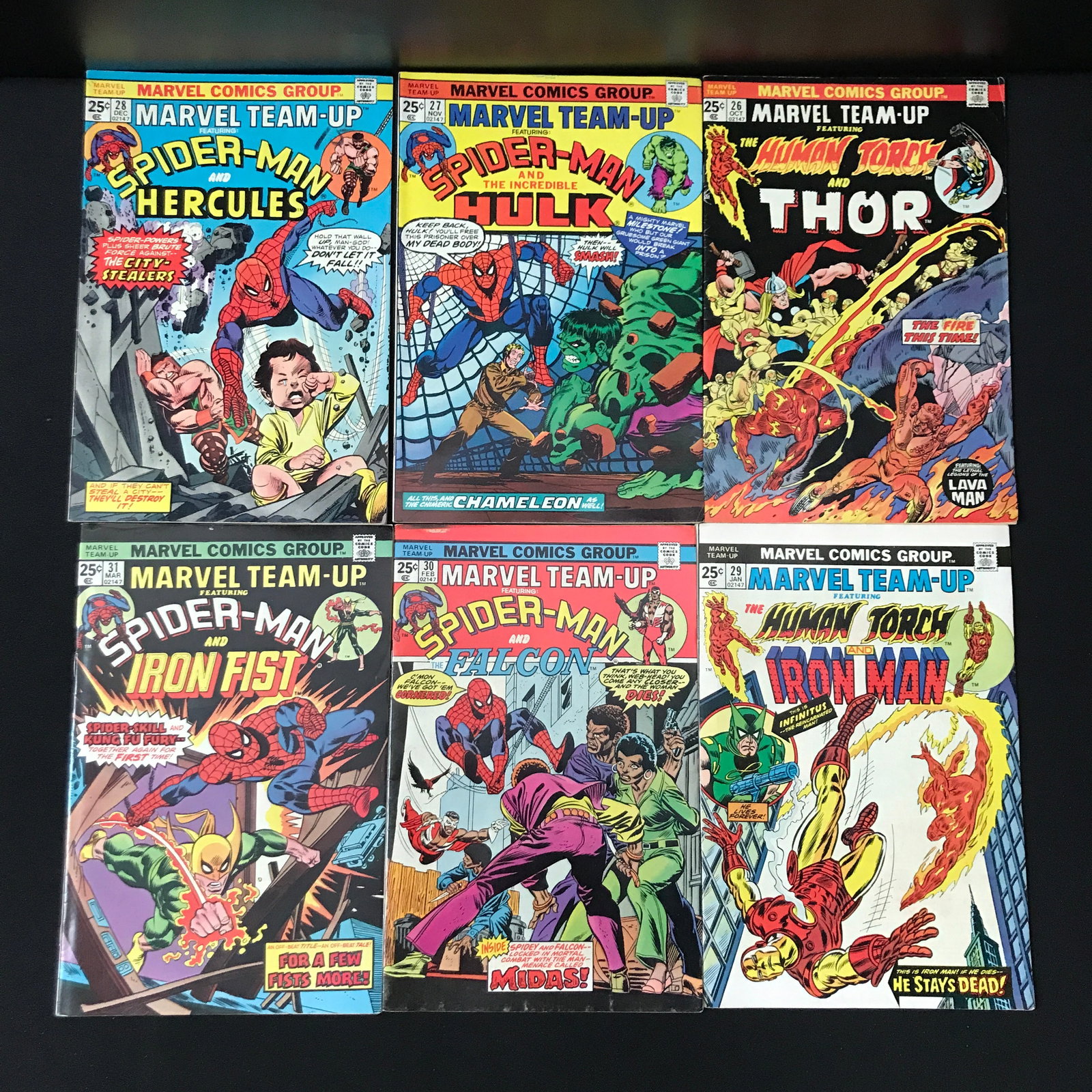 LOT OF 6 MARVEL TEAMUP COMICS #26 - #31 - MARVEL COMICS: Prices are in Canadian dollars