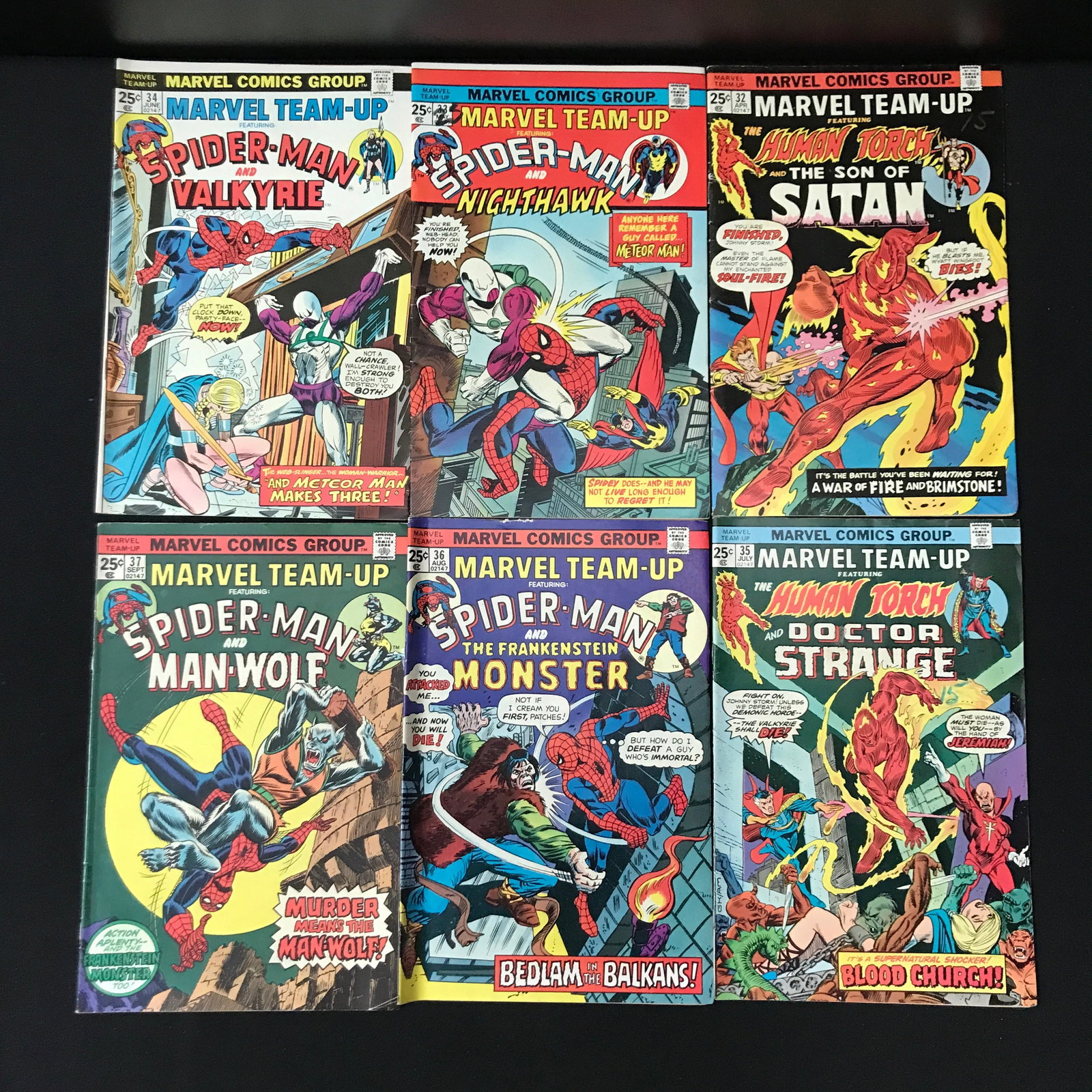 LOT OF 6 MARVEL TEAMUP COMICS #32 - #37 - MARVEL COMICS (1 of 1)