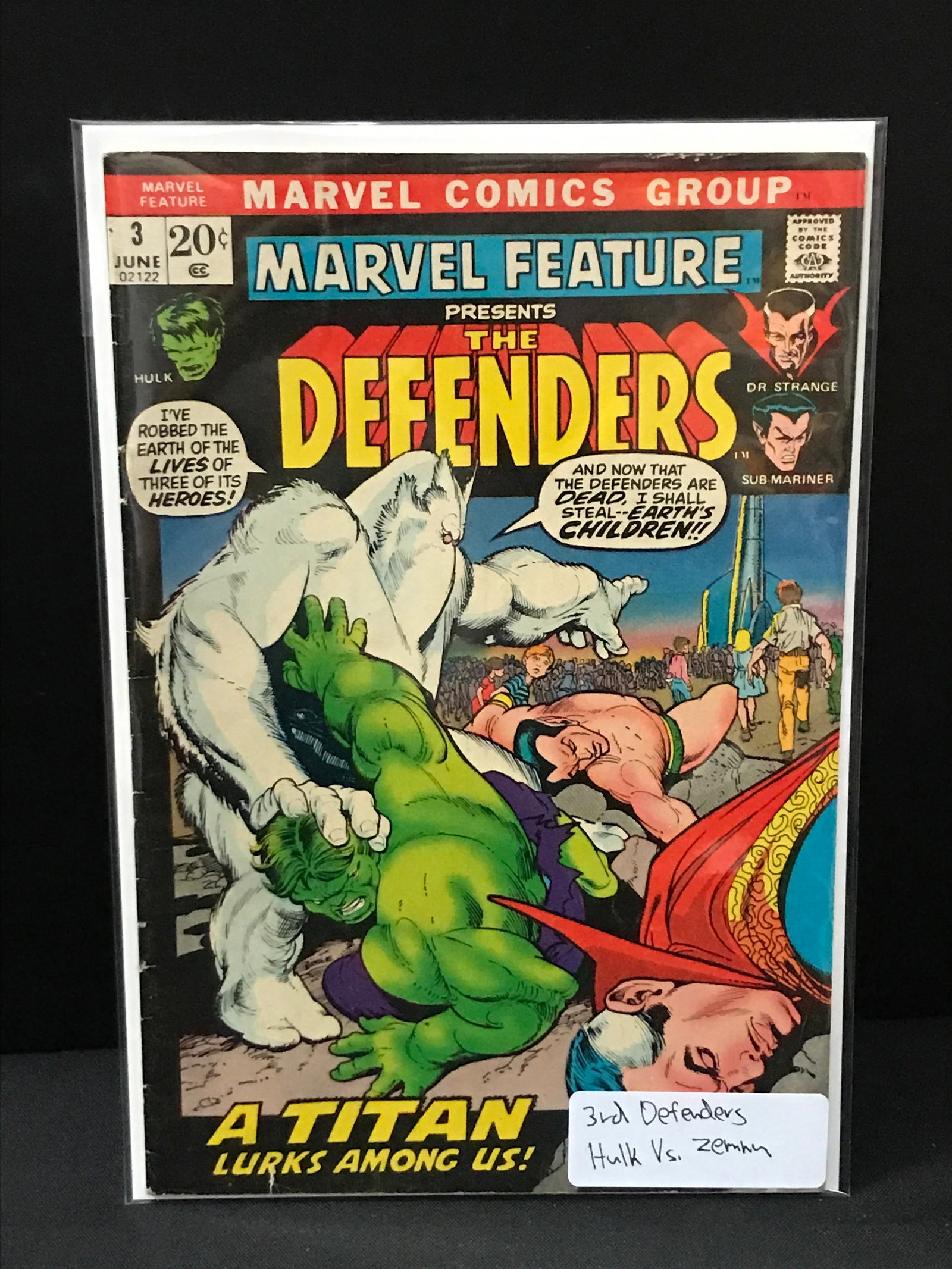 MARVEL FEATURE PRESENTS THE DEFENDERS #3 3RD DEFENDERS - MARVEL COMICS (1 of 1)