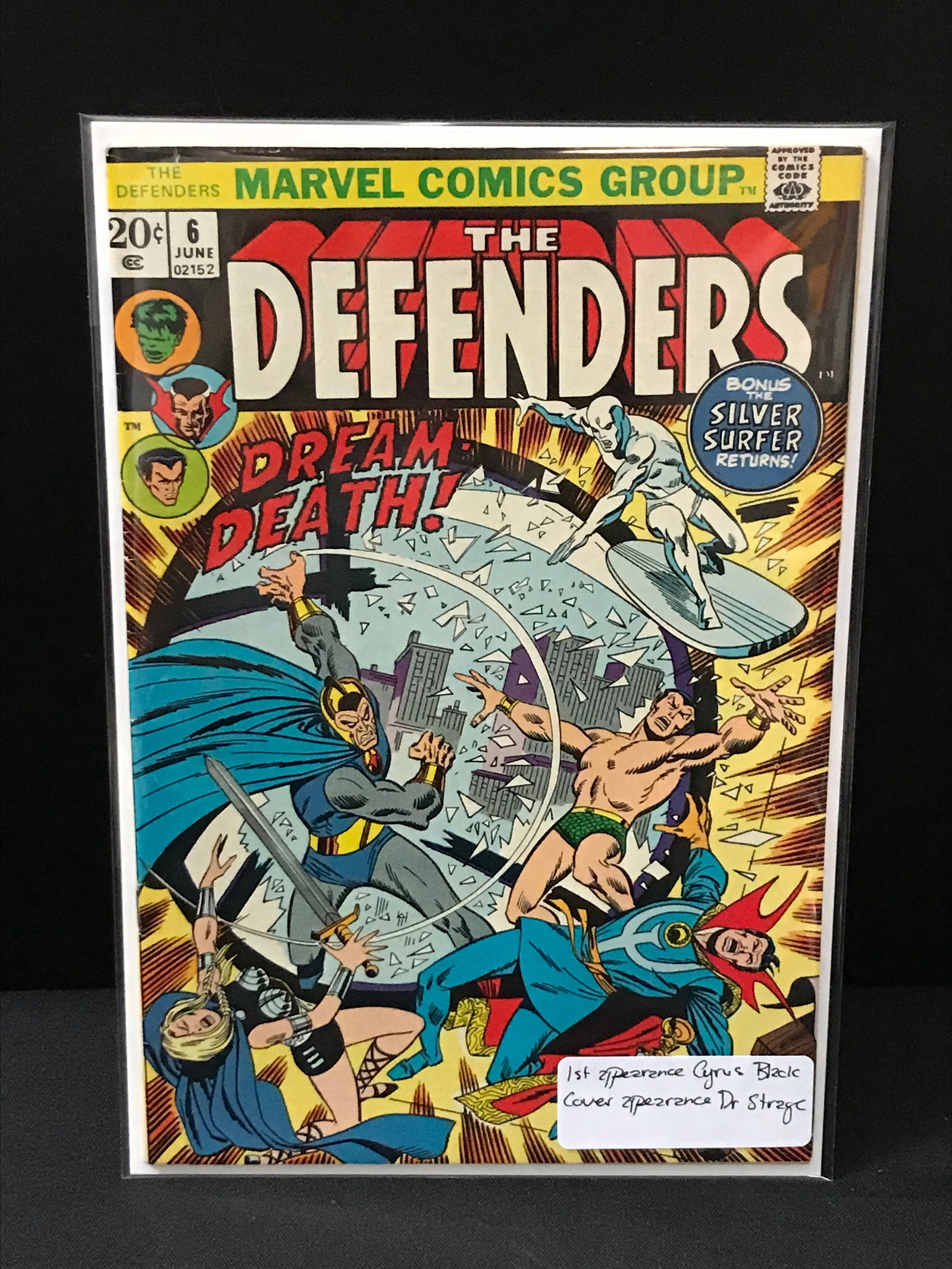 THE DEFENDERS #6 1ST APP CYRUS BLACK - MARVEL COMICS: Prices are in Canadian dollars