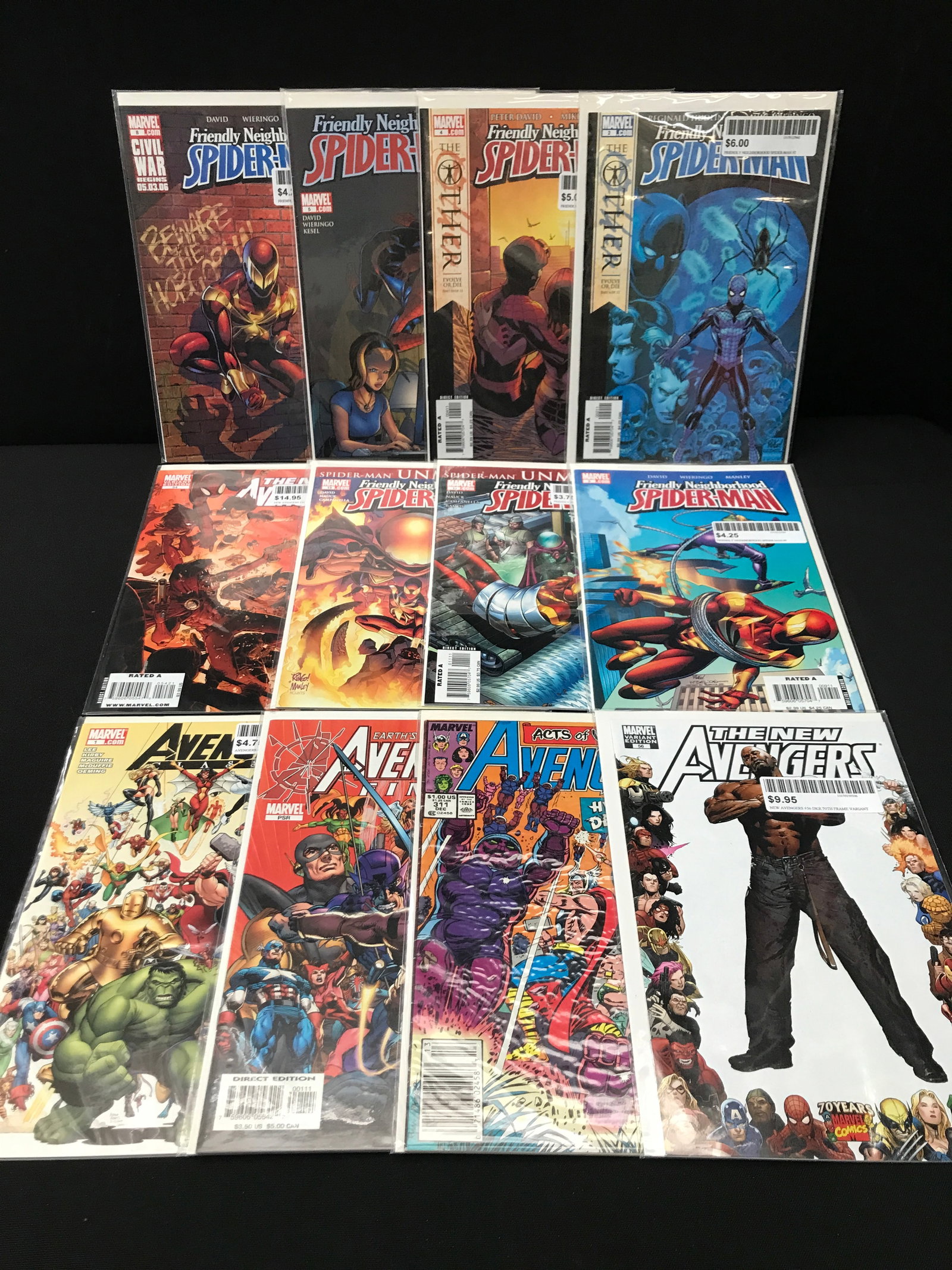 LOT OF 12 MIXED TITLE COMICS - MARVEL COMICS: Prices are in Canadian dollars