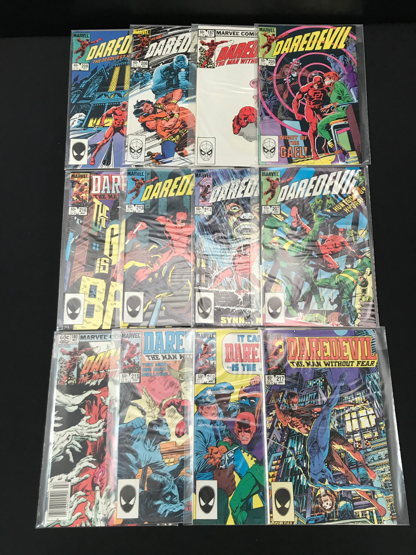 LOT OF 12 DAREDEVIL COMICS - MARVEL COMICS: Prices are in Canadian dollars