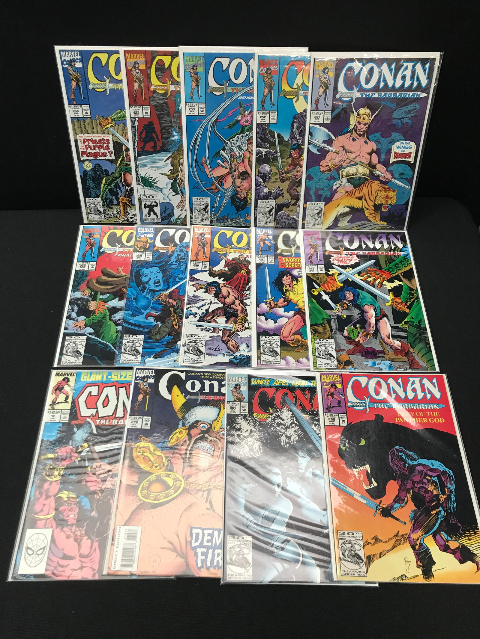 LOT OF 14 CONAN THE BARBARIAN COMICS - MARVEL COMICS: Prices are in Canadian dollars