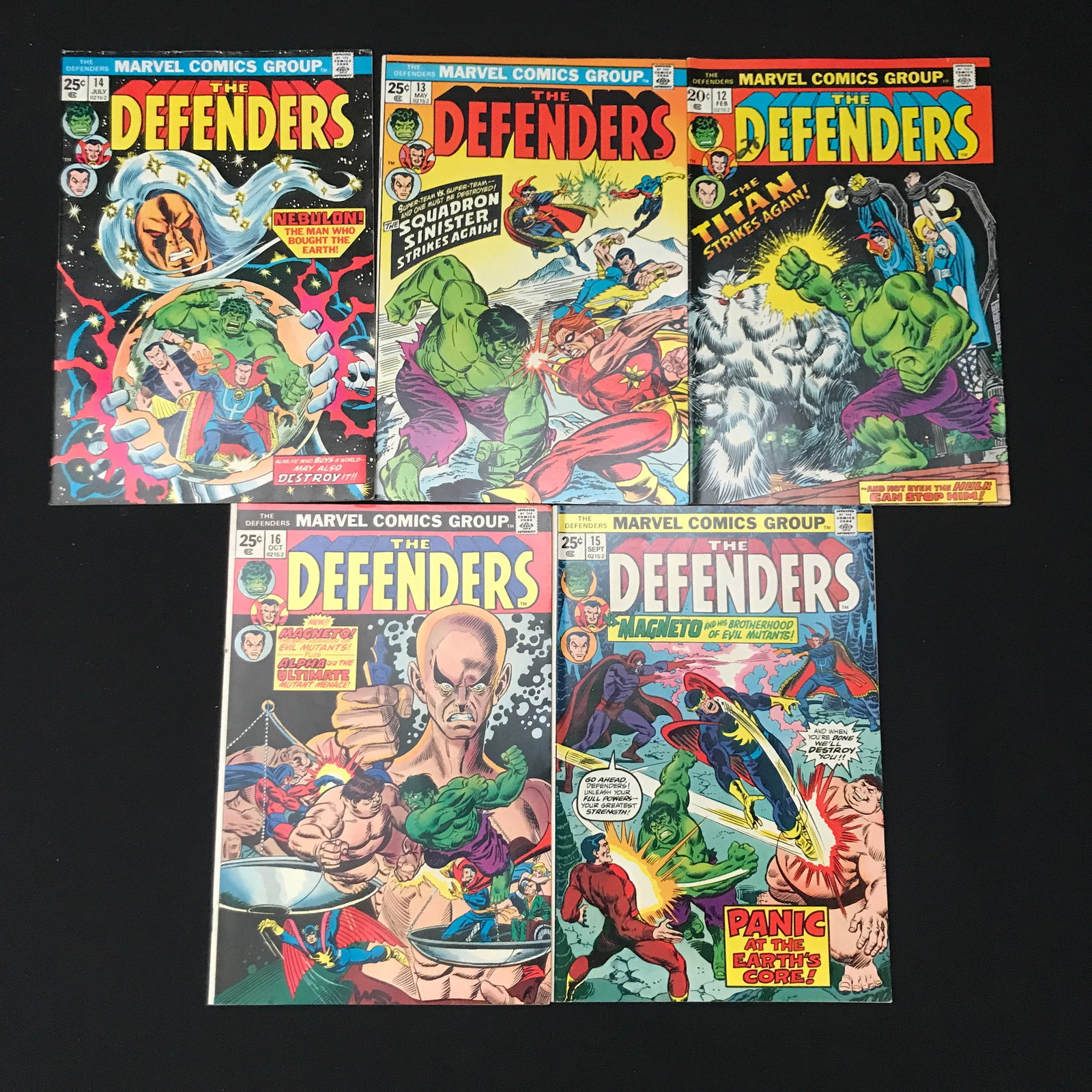 LOT OF 5 DEFENERS COMICS #12 - #16 - MARVEL COMICS: Prices are in Canadian dollars