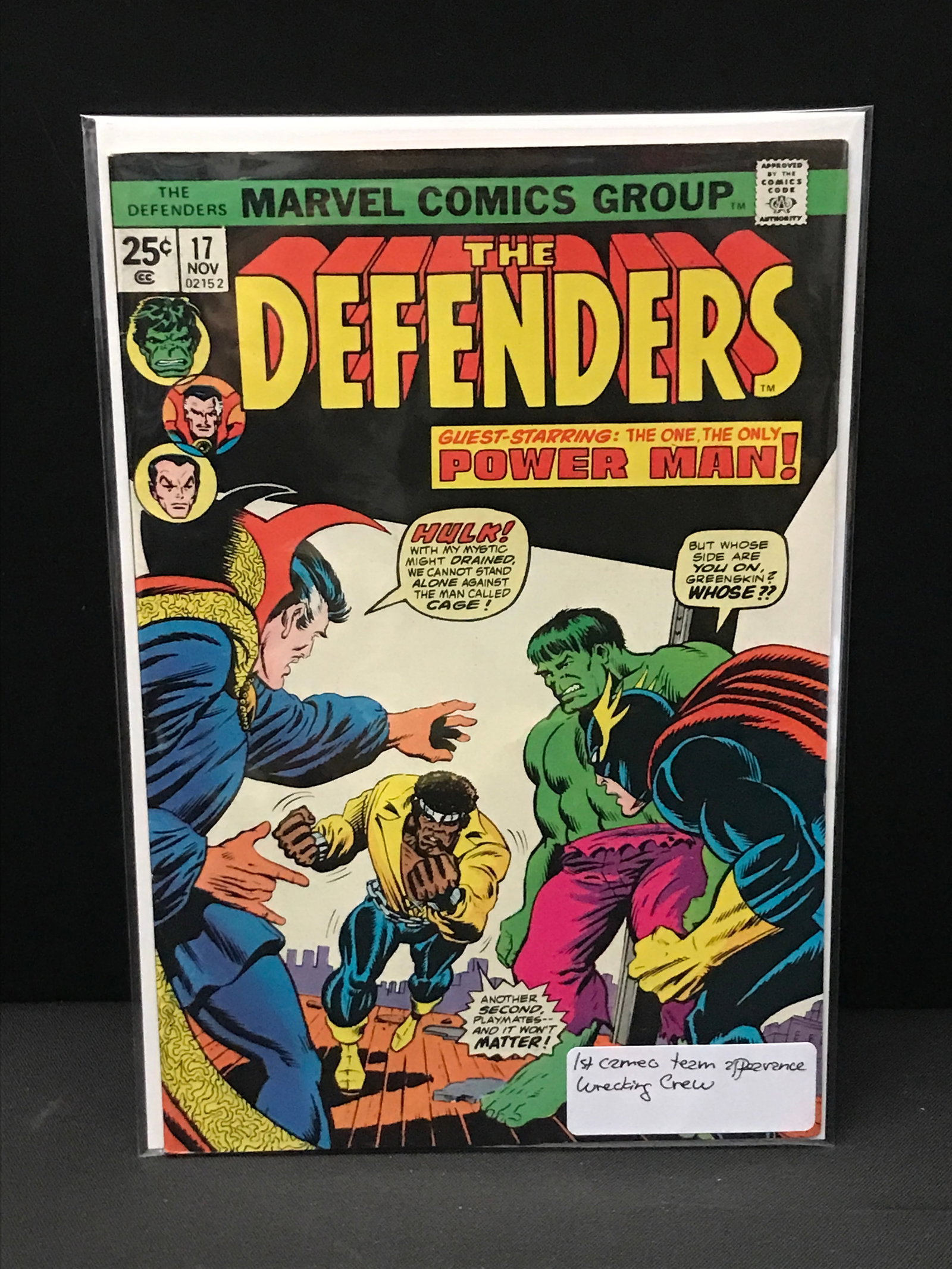 THE DEFENDERS #17 1ST CAMEO OF WRECKING CREW - MARVEL COMICS: Prices are in Canadian dollars