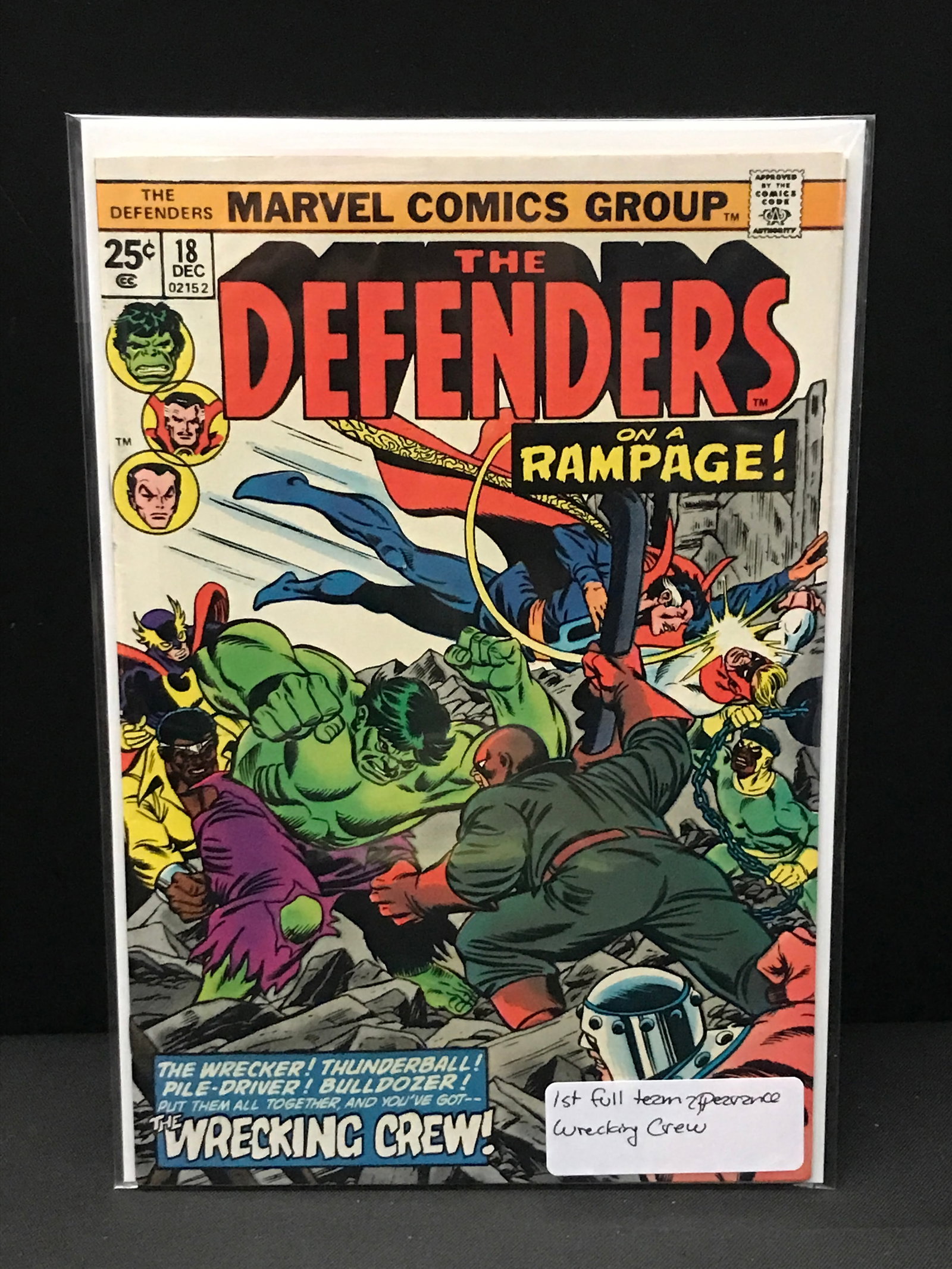 THE DEFENDERS #18 1ST FULL APP WRECKING CREW - MARVEL COMICS: Prices are in Canadian dollars