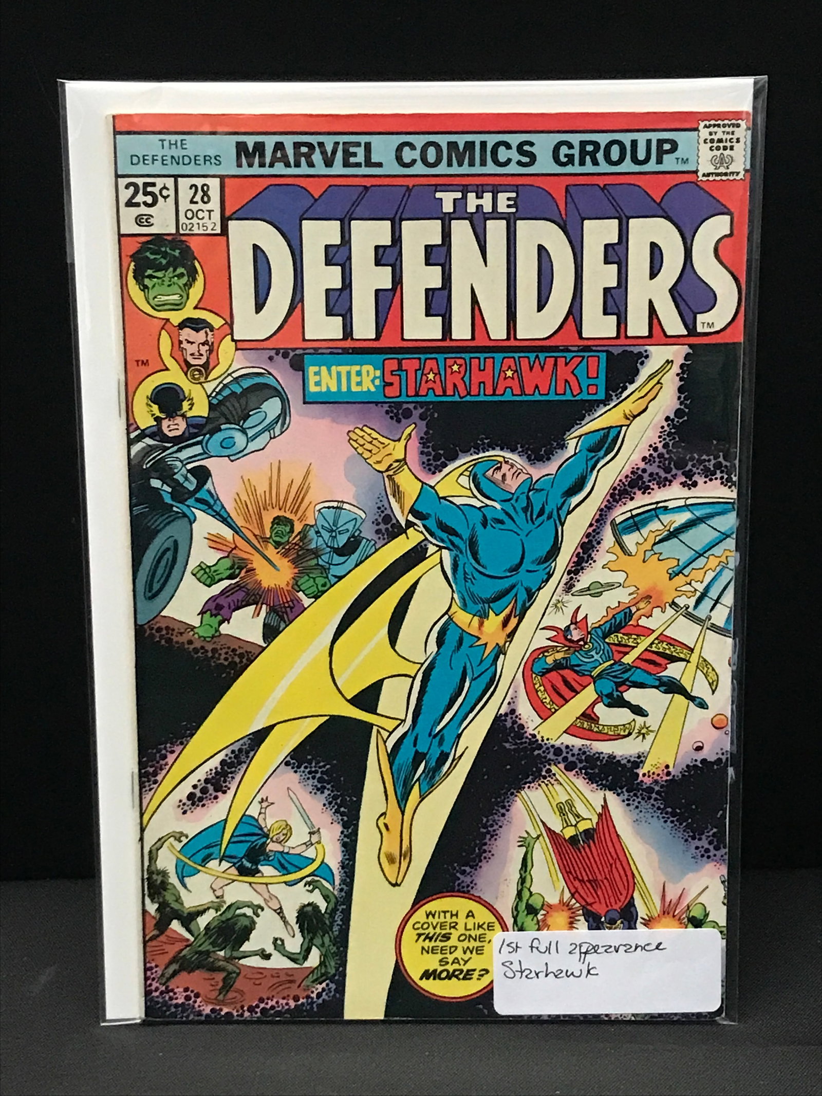 THE DEFENDERS #28 1ST FULL APP STARHAWK - MARVEL COMICS: Prices are in Canadian dollars