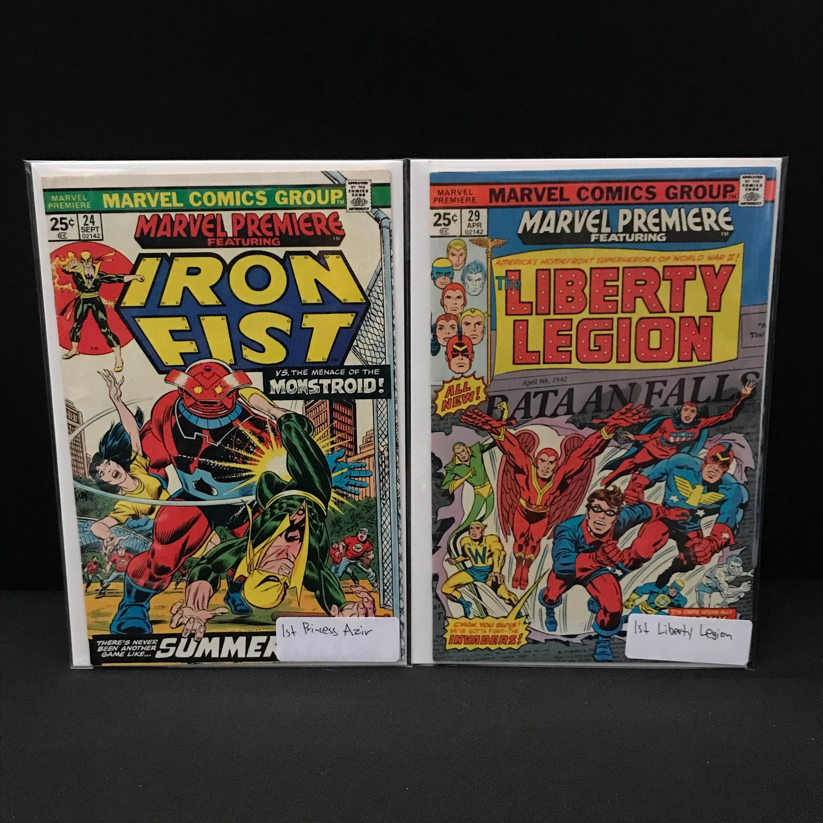 LOT OF 2 MARVEL PREMIERE FEATURING IRON FIST COMICS BOTH WITH 1ST APPS - MARVEL COMICS (1 of 1)