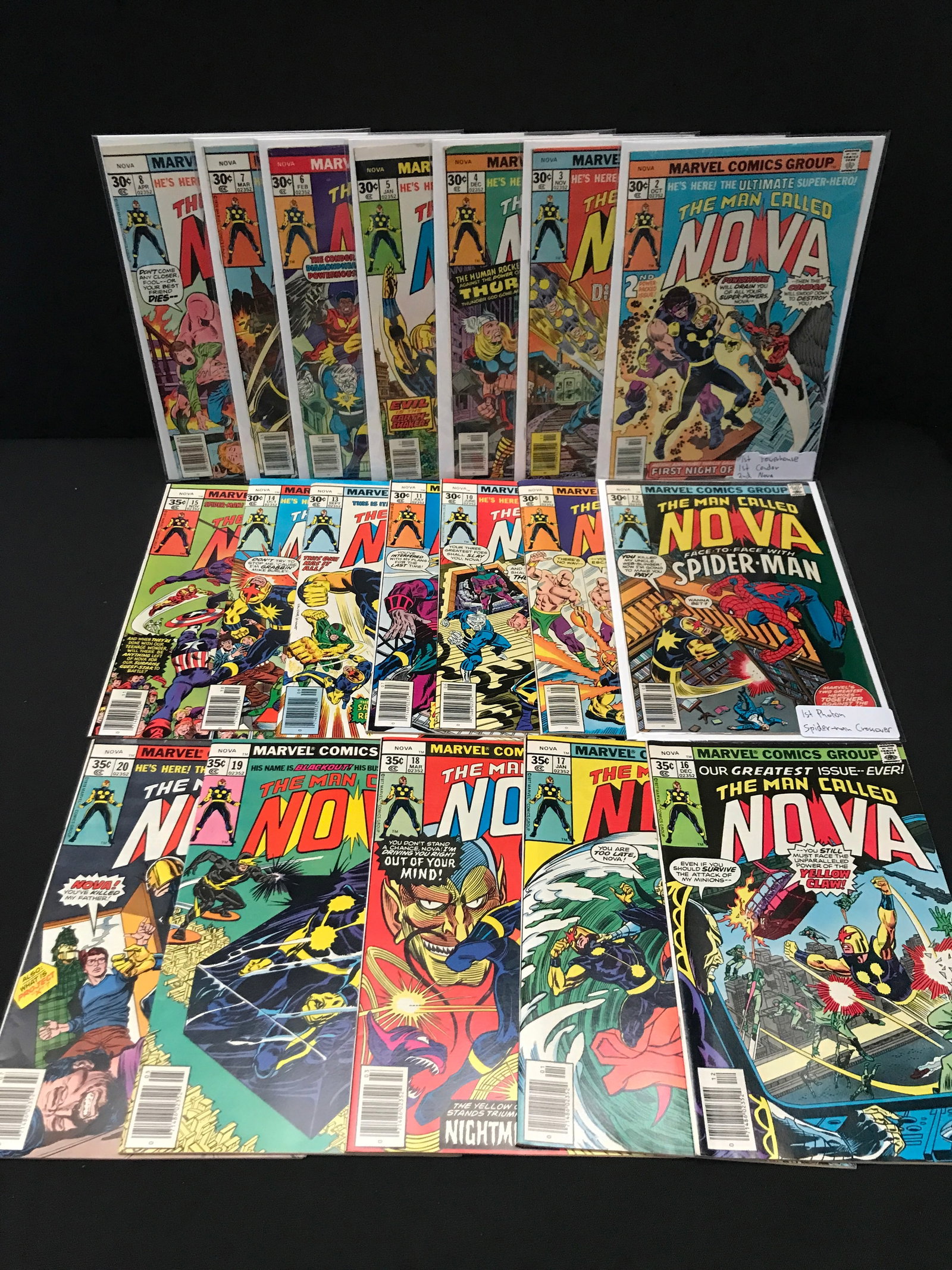 LOT OF 19 THE MAN CALLED NOVA COMICS - MARVEL COMICS: Prices are in Canadian Dollars