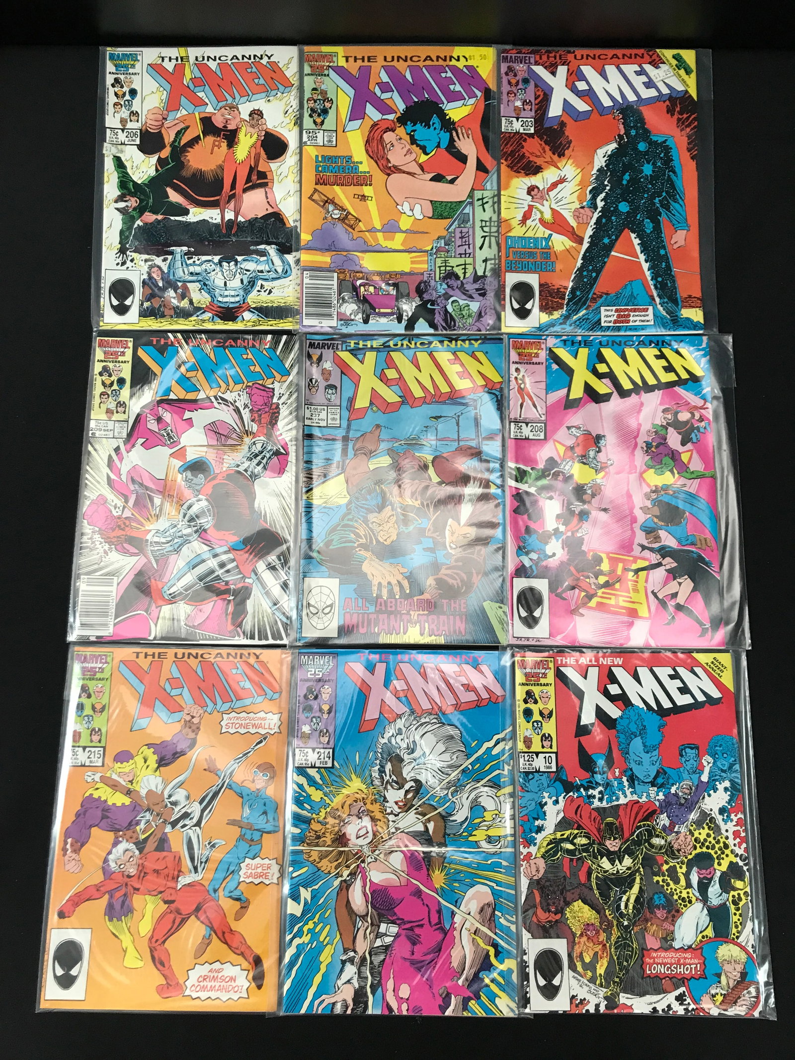 LOT OF 9 X-MEN COMICS - MARVEL COMICS: Prices are in Canadian Dollars
