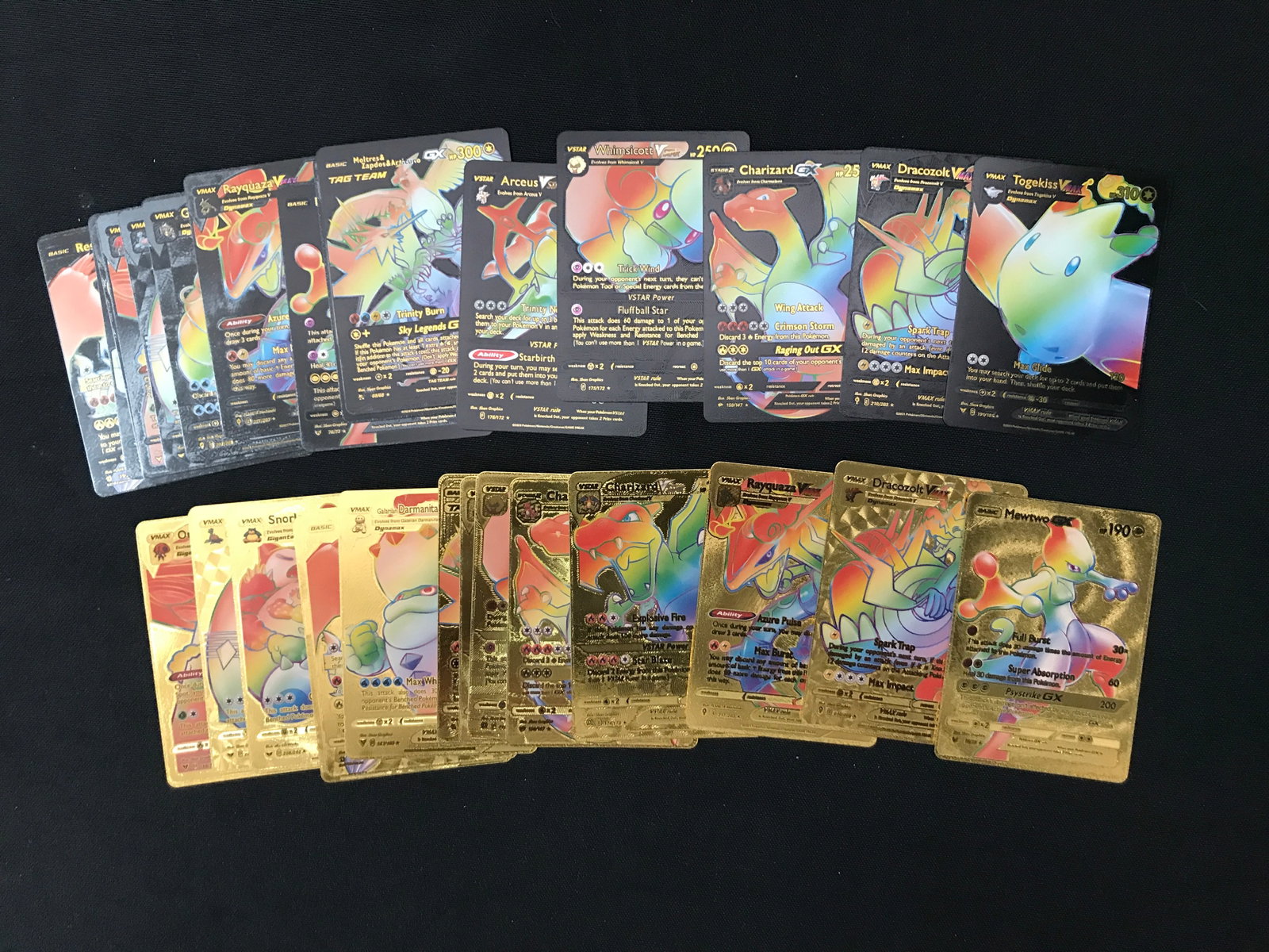 LOT OF POKEMON TCG RAINBOW TRADING CARDS: Prices are in Canadian dollars