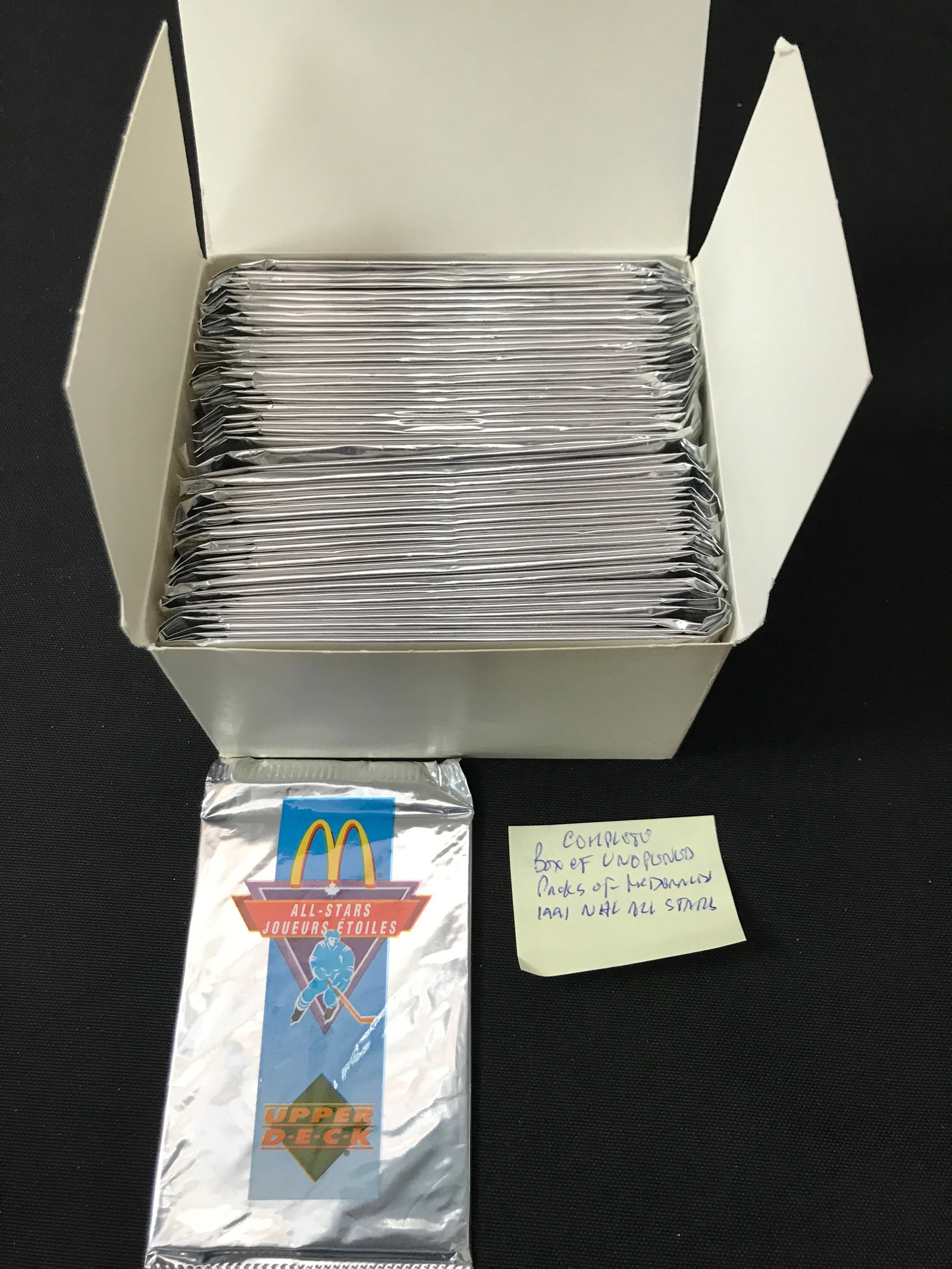 BOX OF MCDONALDS 1991 NHL ALL STAR UNOPENED PACKS: Prices are in Canadian dollars