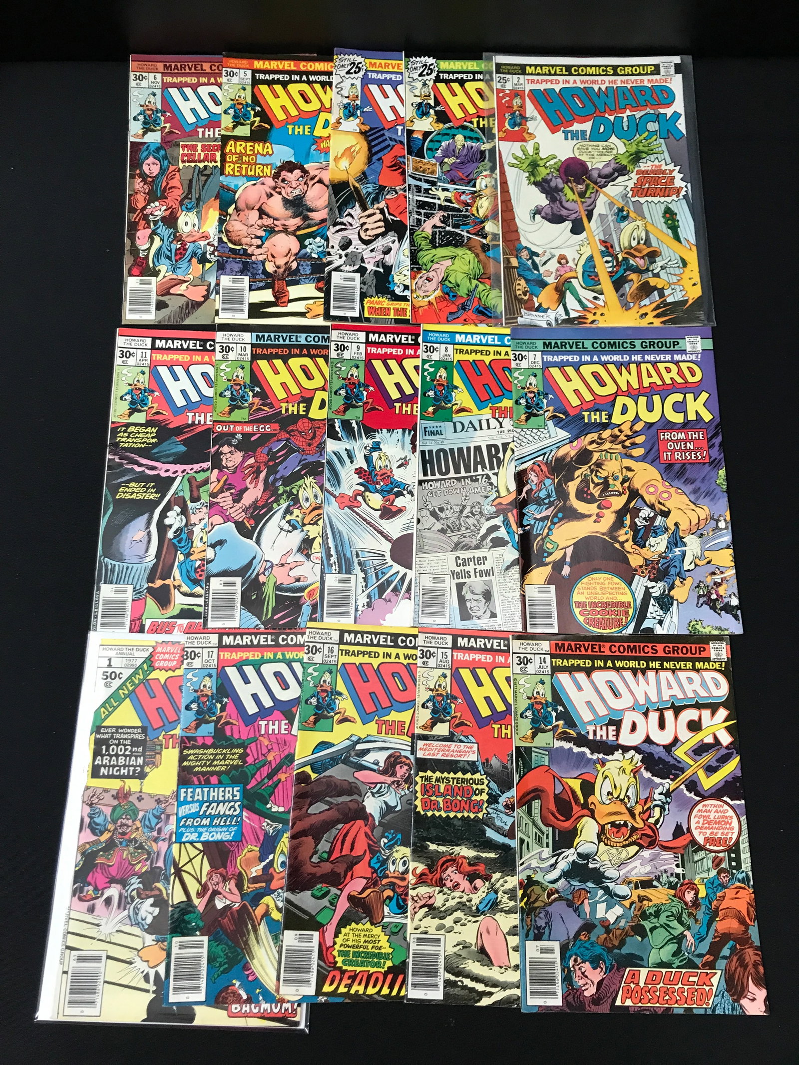 LOT OF HOWARD THE DUCK COMICS - MARVEL COMICS: Prices are in Canadian dollars