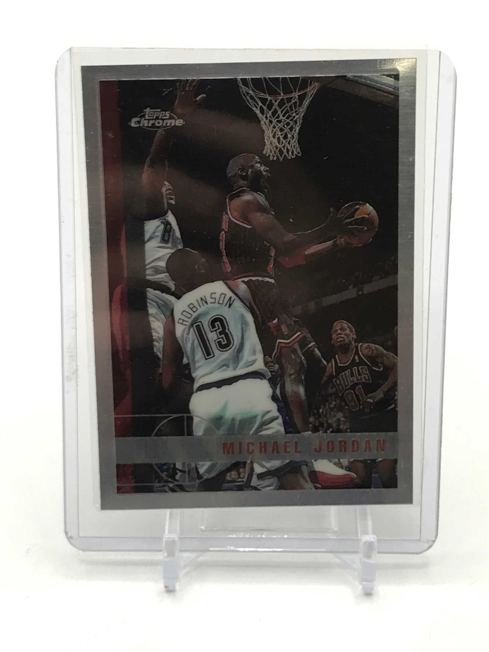 1998 TOPPS CHROME MICHAEL JORDAN TRADING CARD (1 of 2)
