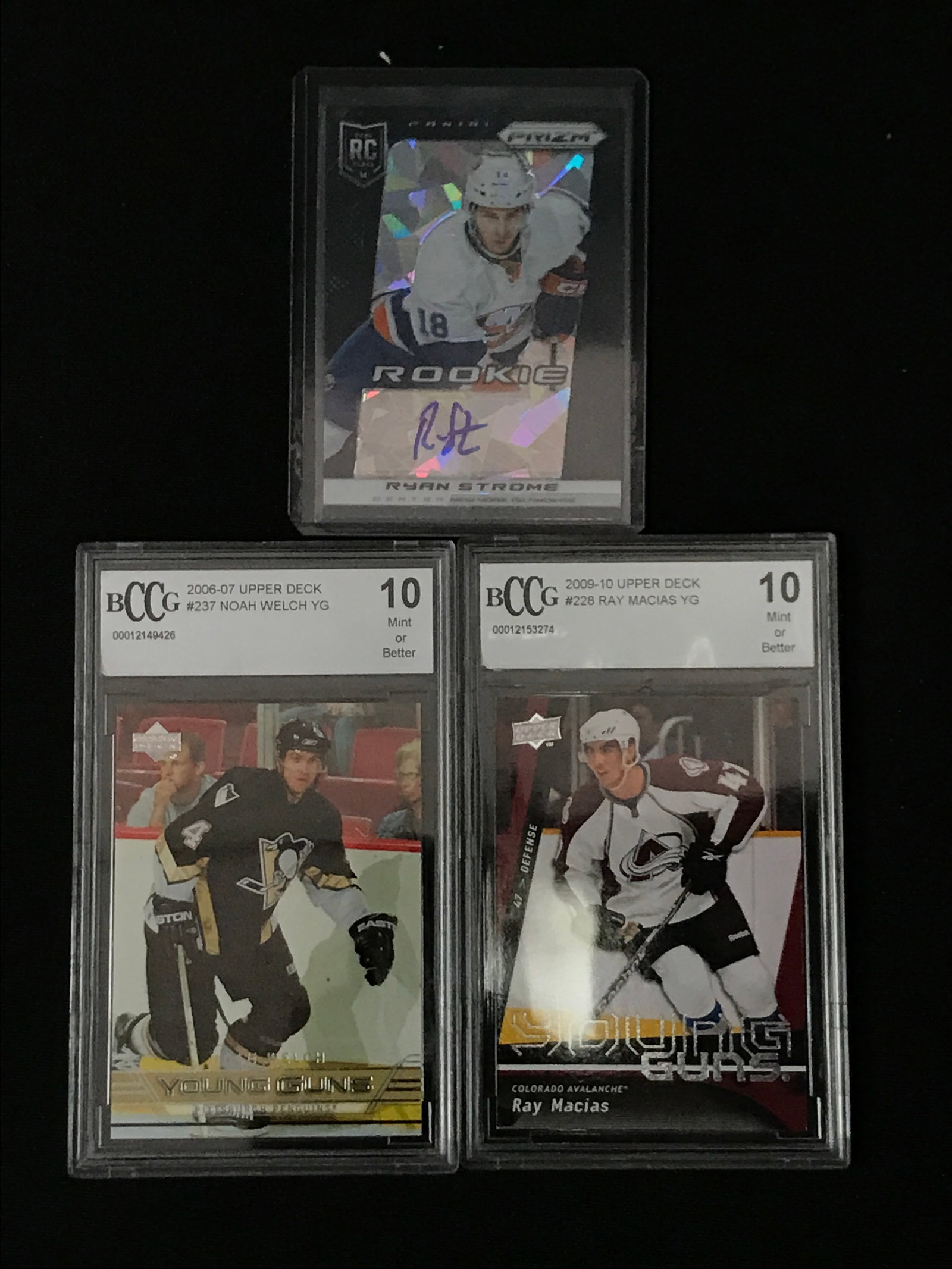 LOT OF 3 HOCKEY TRADING CARDS - 2 GRADED & 1 SIGNED: Prices are in Canadian dollars