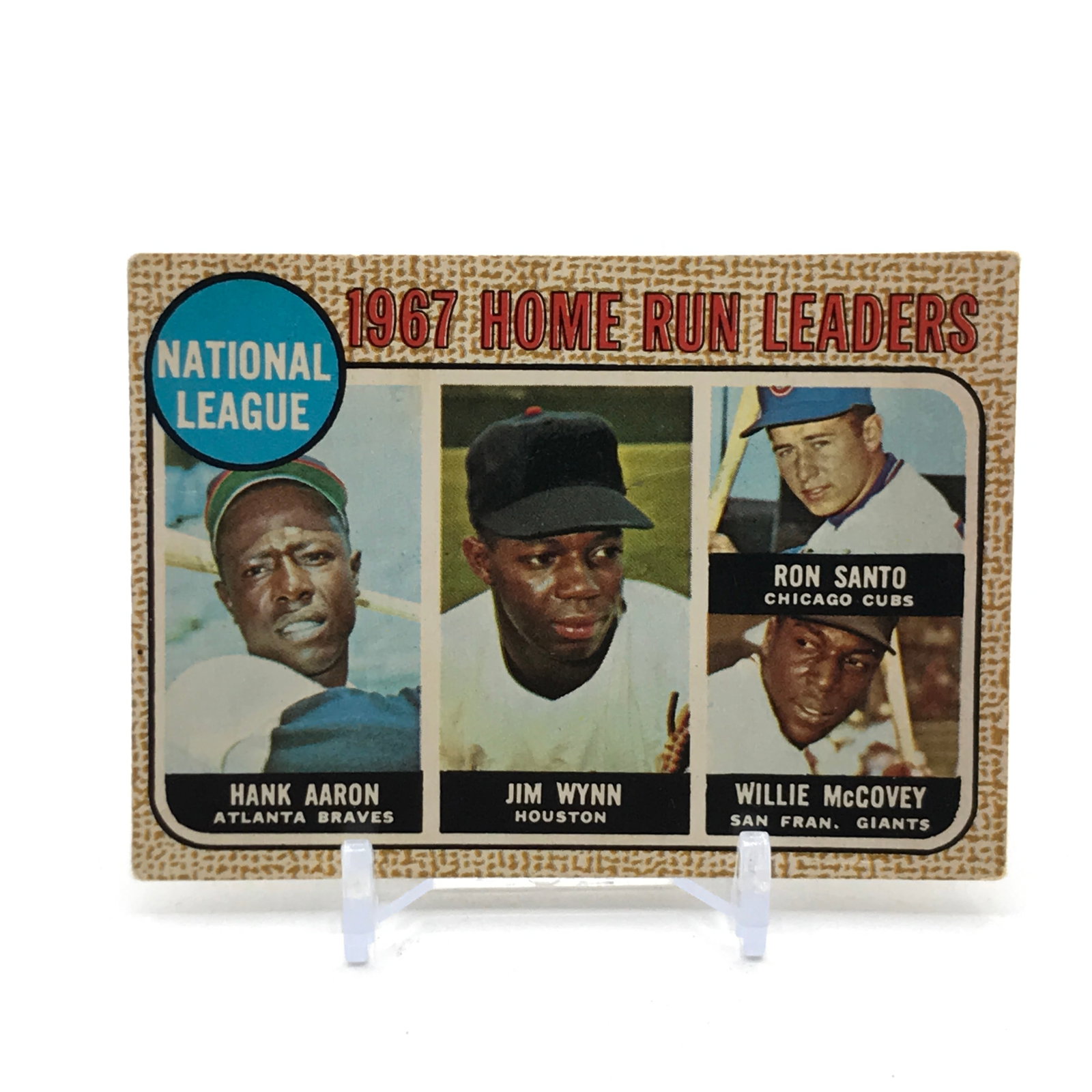 1967 TOPPS HOME RUN LEADERS 4 PLAYER BASEBALL TRADING CARD (1 of 2)