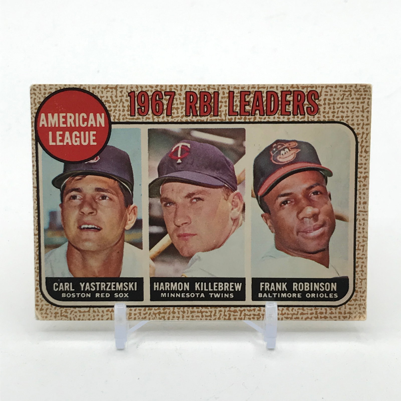 1967 TOPPS RBI LEADERS 3 PLAYER BASEBALL TRADING CARD (1 of 2)