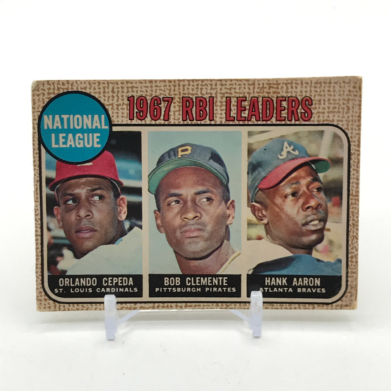 1967 TOPPS RBI LEADERS 3 PLAYER BASEBALL TRADING CARD (1 of 2)