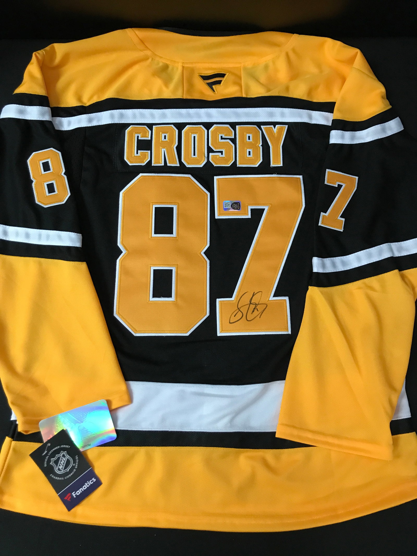 SIDNEY CROSBY SIGNED PITTSBURGH PENGUINS CUSTOM HOCKEY JERSEY - ELITE COA (1 of 3)