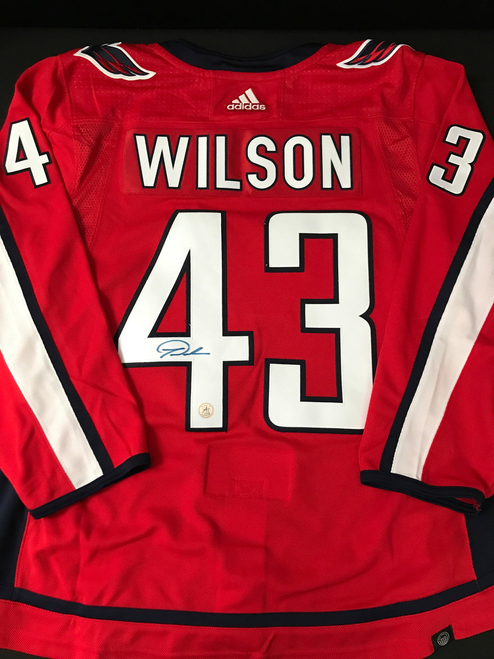 TOM WILSON SIGNED WASHINGTON CAPITALS ADIDAS PRO JERSEY - AJ SPORTS COA (1 of 3)