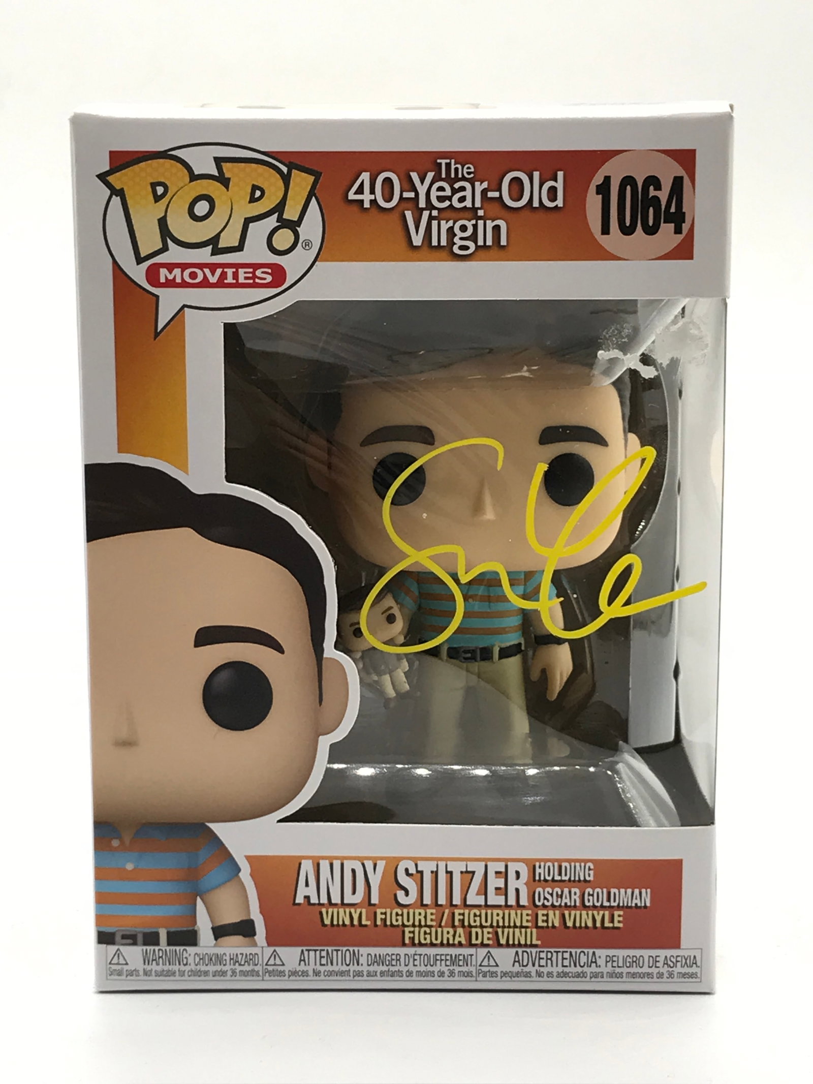 STEVE CARELL SIGNED 40 YEAR OLD VIRGIN FUNKO POP - KB COA (1 of 2)