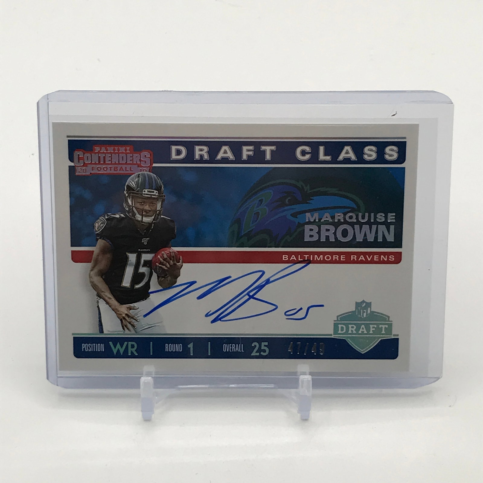 2019 PANINI CONTENDERS FOOTBALL MARQUISE HOLLYWOOD BROWN SIGNED DRAFT CLASS ROOKIE CARD 47/49: Prices are in Canadian dollars