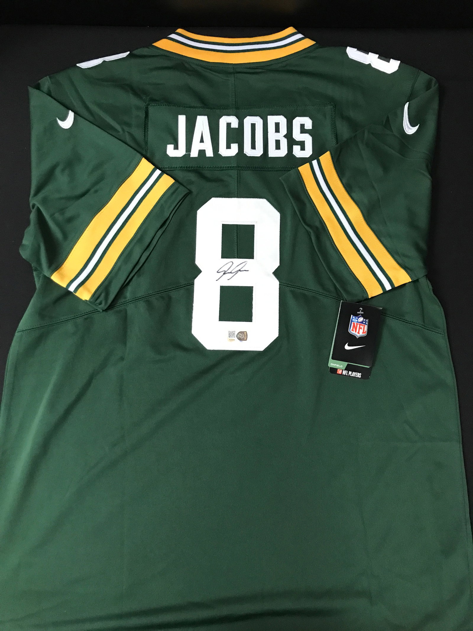 JOSH JACOBS SIGNED GREEN BAY PACKERS CUSTOM JERSEY - ELITE COA: Prices are in Canadian dollars