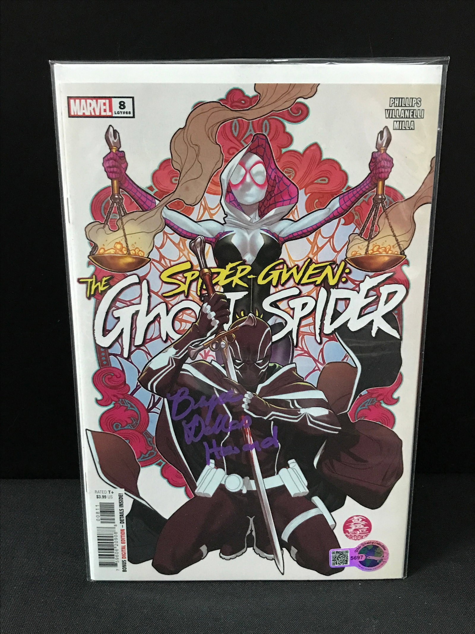 BRYCE DALLAS HOWARD SIGNED SPIDER GWEN GHOST SPIDER (WWOC COA): Prices are in Canadian dollars
