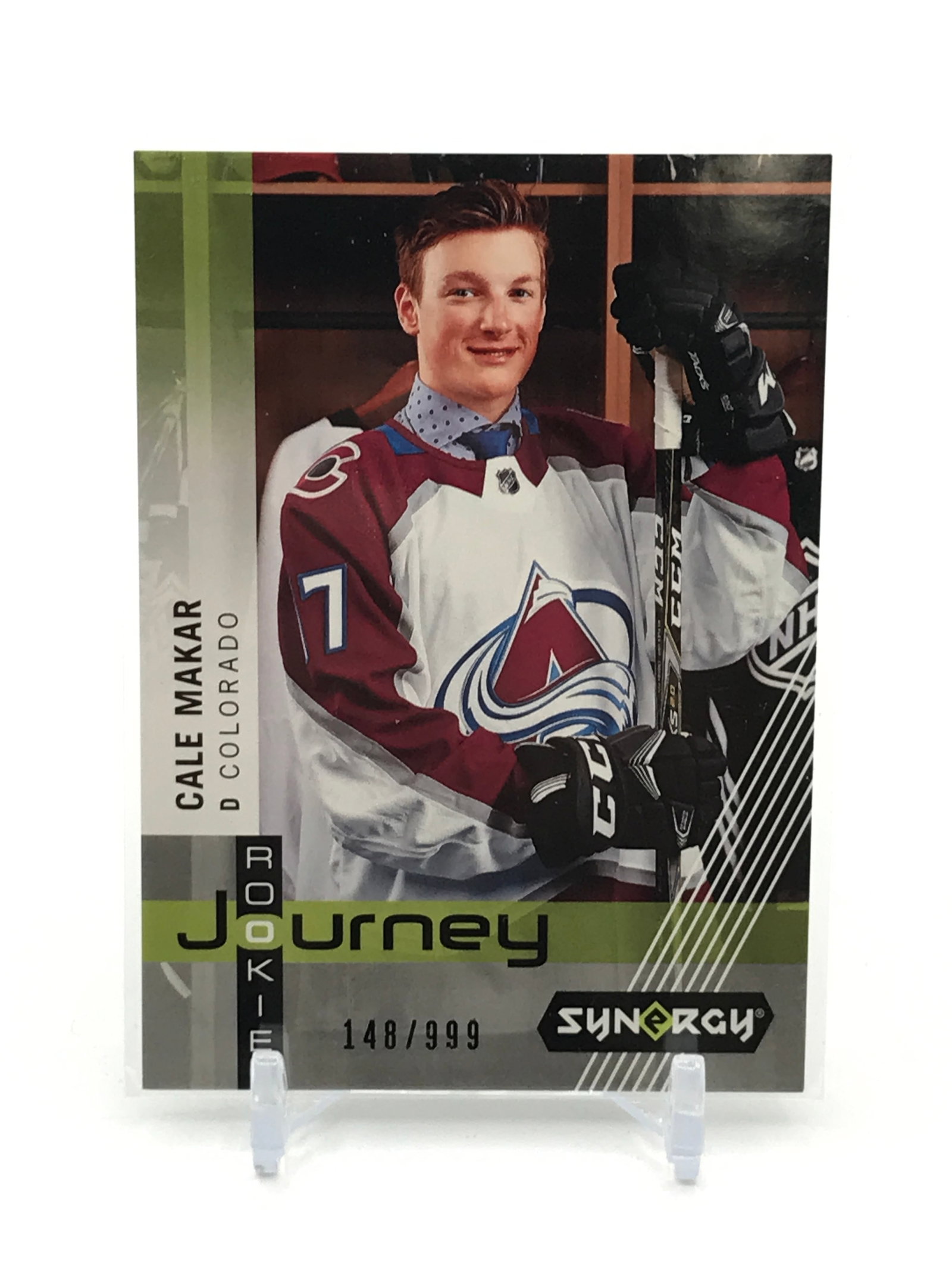 2019-20 UPPER DECK SYNERGY HOCKEY CALE MAKAR ROOKIE CARD 148/999 (1 of 2)