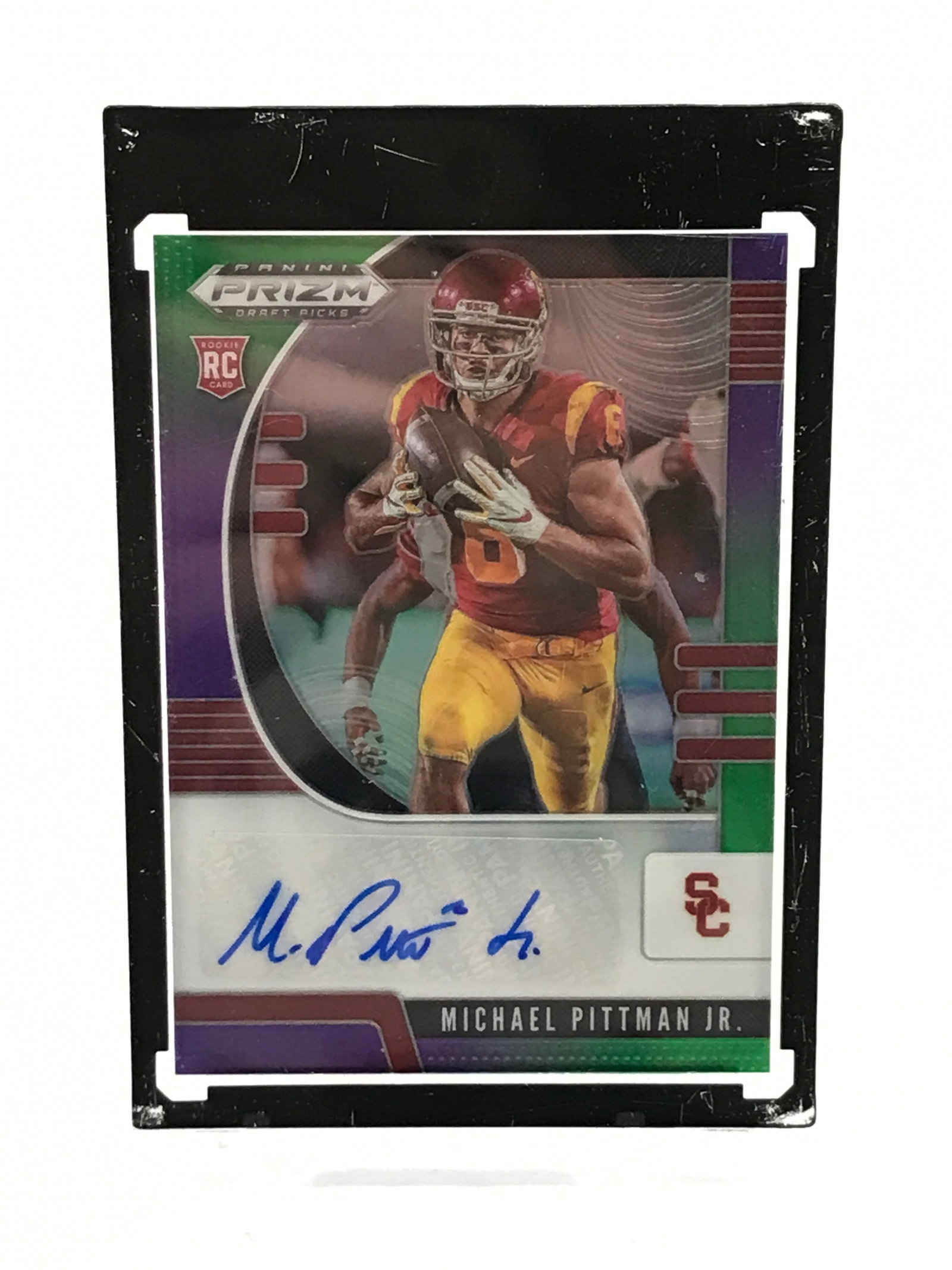 2020 PANINI PRIZM DRAFT PICKS MICHAEL PITTMAN JR SIGNED ROOKIE TRADING CARD 184/199 (1 of 2)