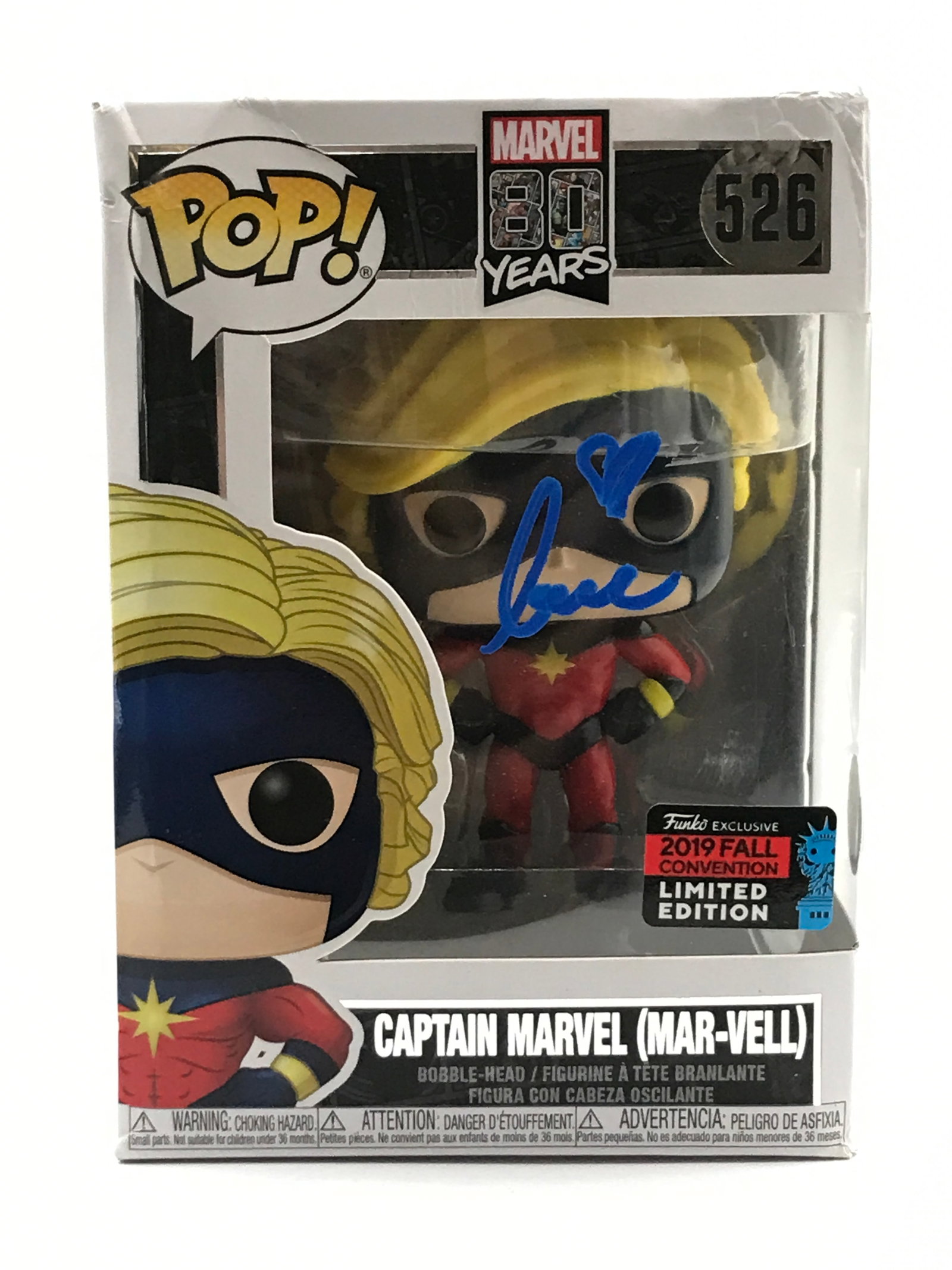 BRIE LARSON SIGNED CAPTAIN MARVEL FUNKO POP - KB COA (1 of 2)