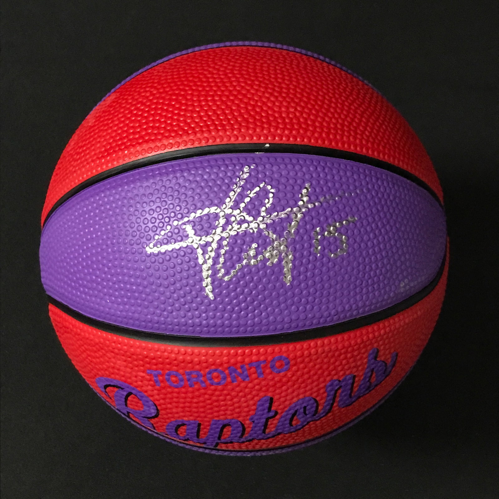 VINCE CARTER SIGNED TORONTO RAPTORS MINI BASKETBALL (ACE COA): Prices are in Canadian dollars