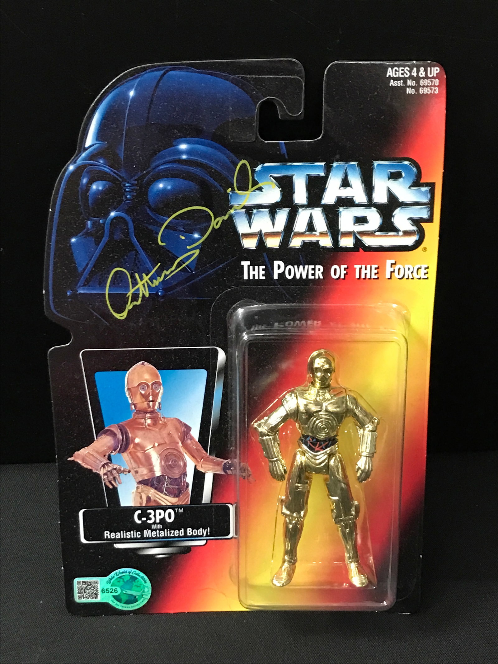 ANTHONY DANIELS SIGNED C3P0 STAR WARS ACTION FIGURE - WWOC COA: Prices are in Canadian dollars