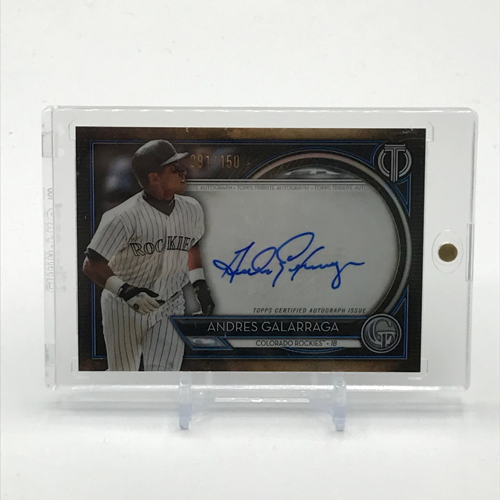 2020 TOPPS TRIBUTE BASEBALL ANDRES GALLARAGA SIGNED TRADING CARD 091/150: Prices are in Canadian dollars