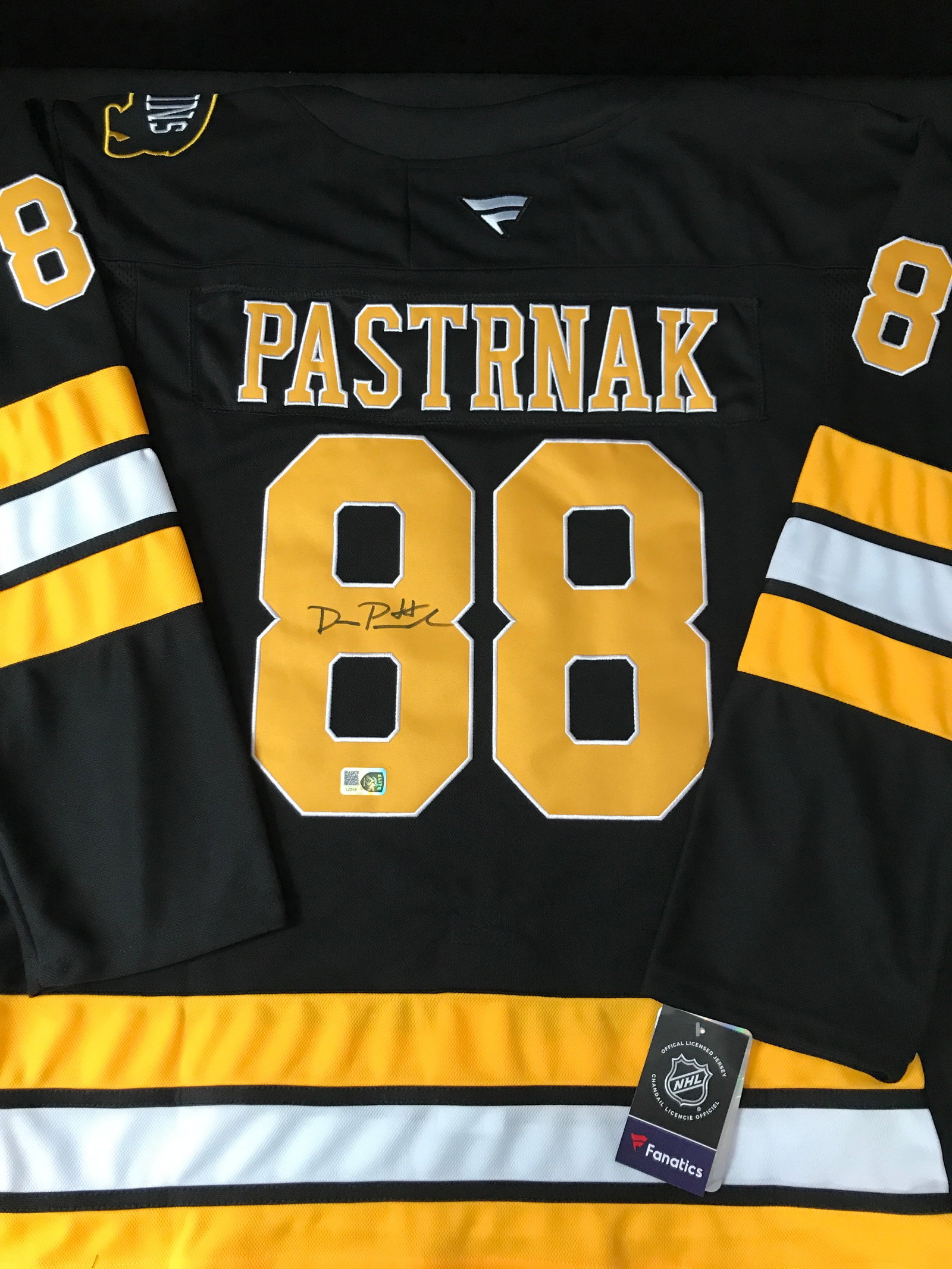 DAVID PASTRNAK SIGNED BOSTON BRUINS CUSTOM JERSEY - ELITE COA (1 of 3)