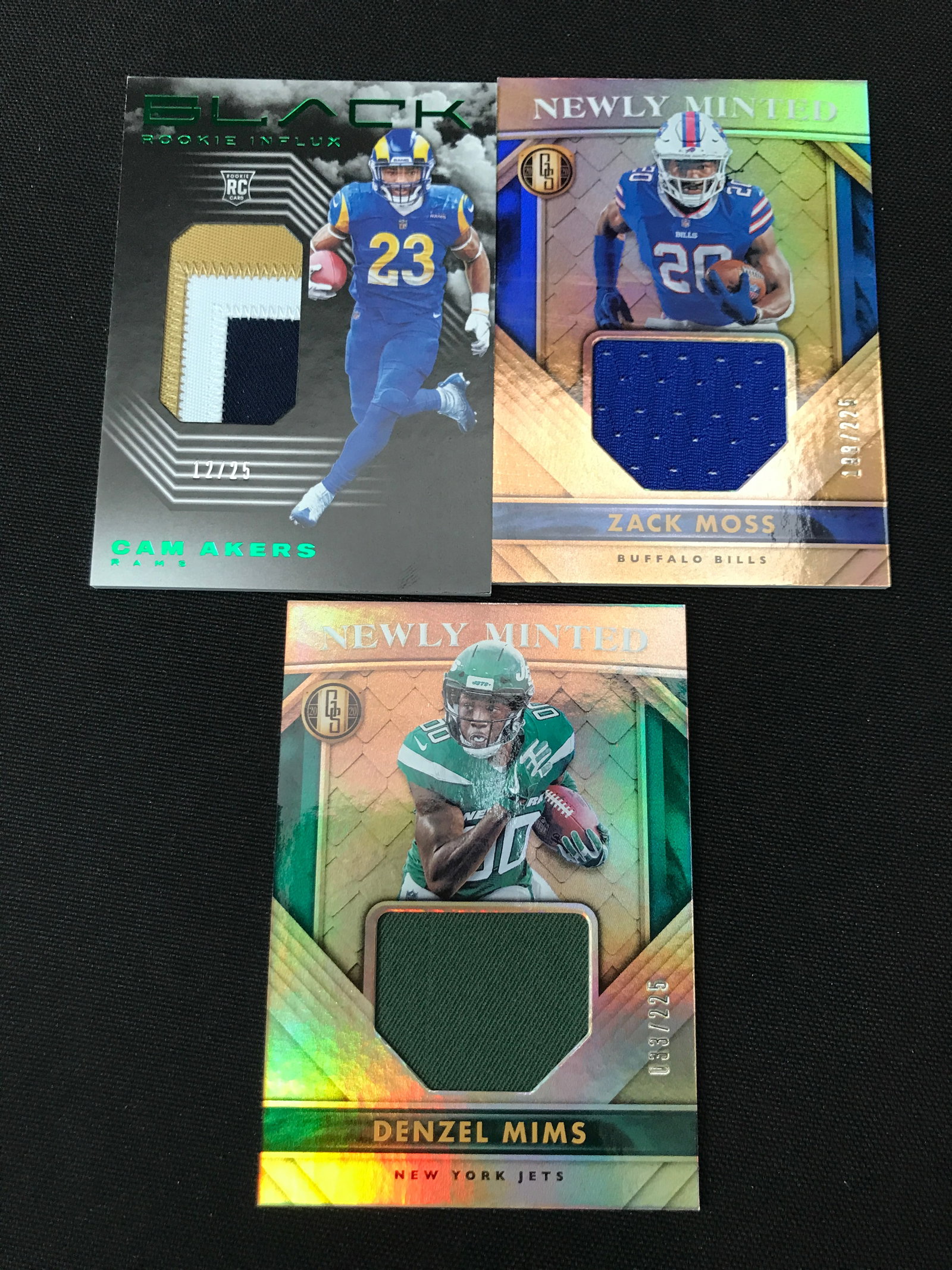 LOT OF 3 PATCH NFL TRADING CARDS (1 of 1)