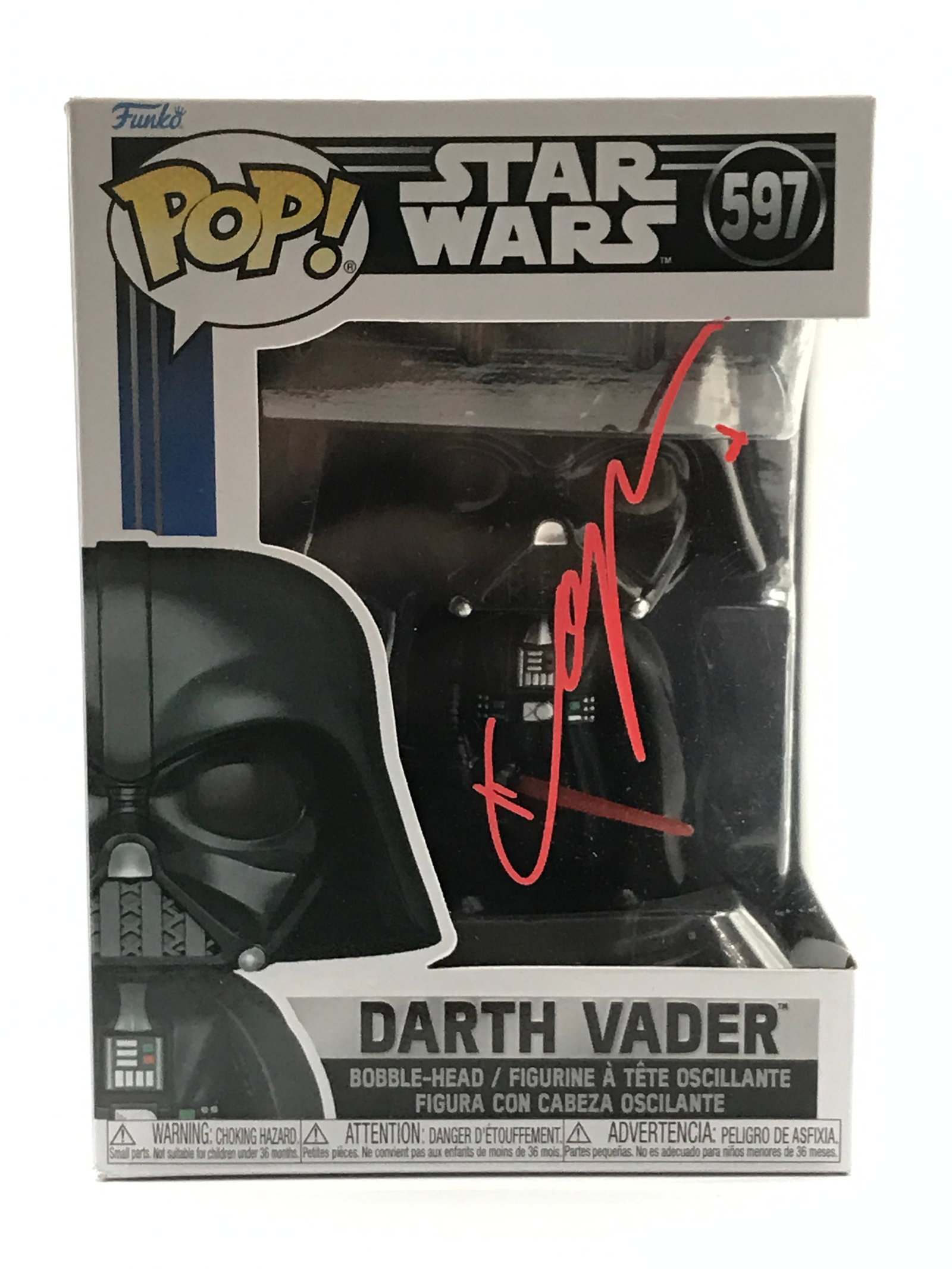 HAYDEN CHRISTENSEN SIGNED DARTH VADER STAR WARS FUNKO POP - WWOC COA: Prices are in Canadian dollars