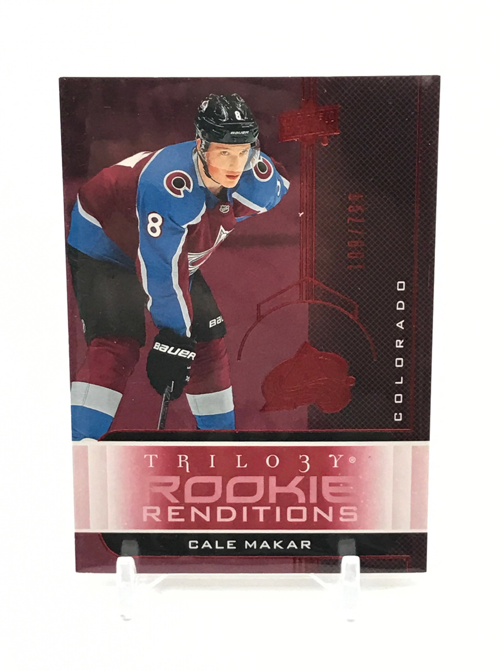 2019-20 UPPER DECK TRILOGY HOCKEY ROOKIE RENDITIONS TRADING CARD 199/799 (1 of 2)